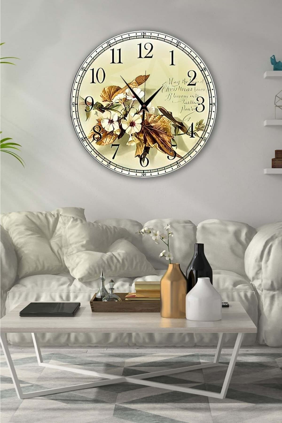 Bilge Retro Tasarımlı Duvar Saati 40x40cm