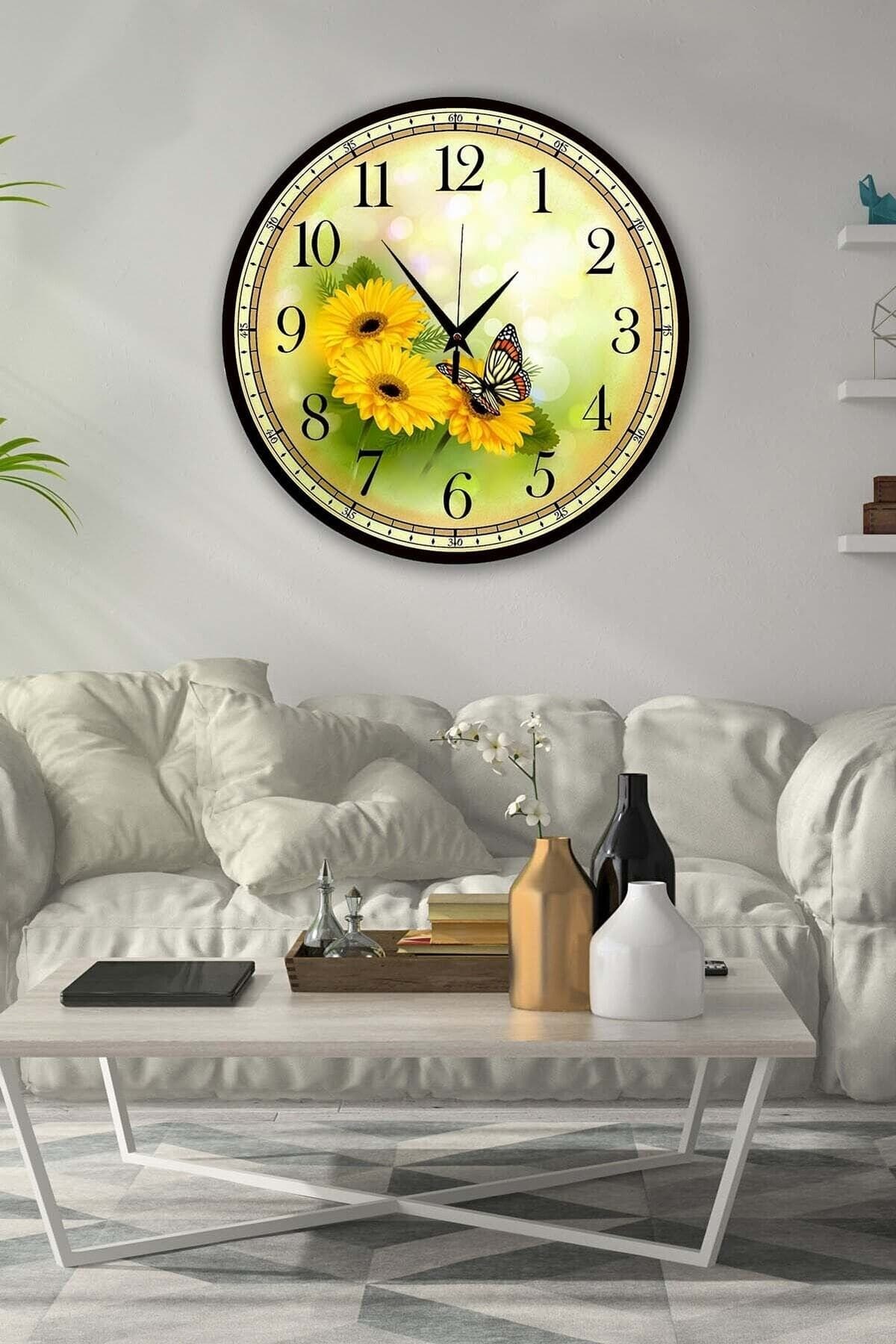 Bilge Retro Tasarımlı Duvar Saati 35x35cm
