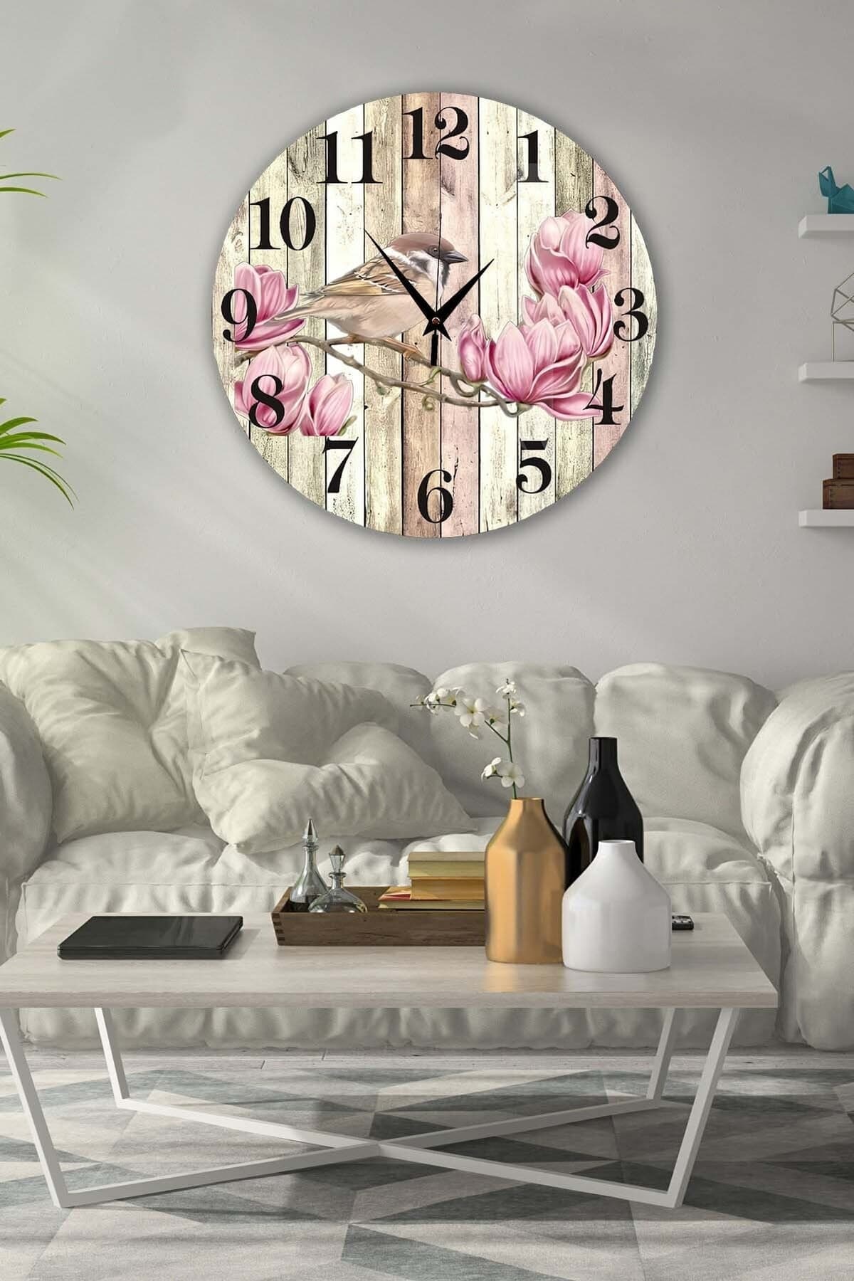 Bilge Retro Tasarımlı Duvar Saati 35x35cm