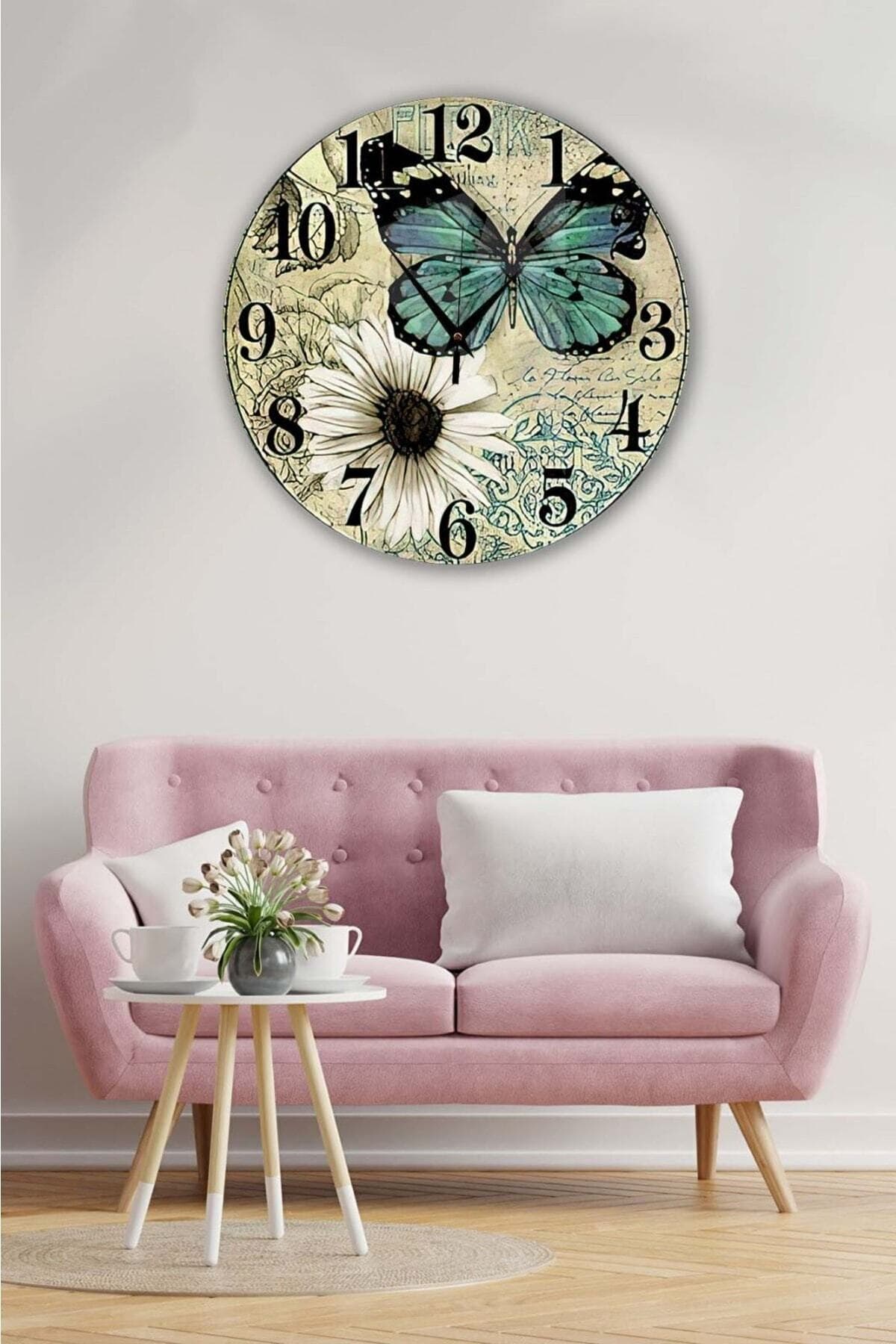 Bilge Retro Tasarımlı Duvar Saati 40x40cm