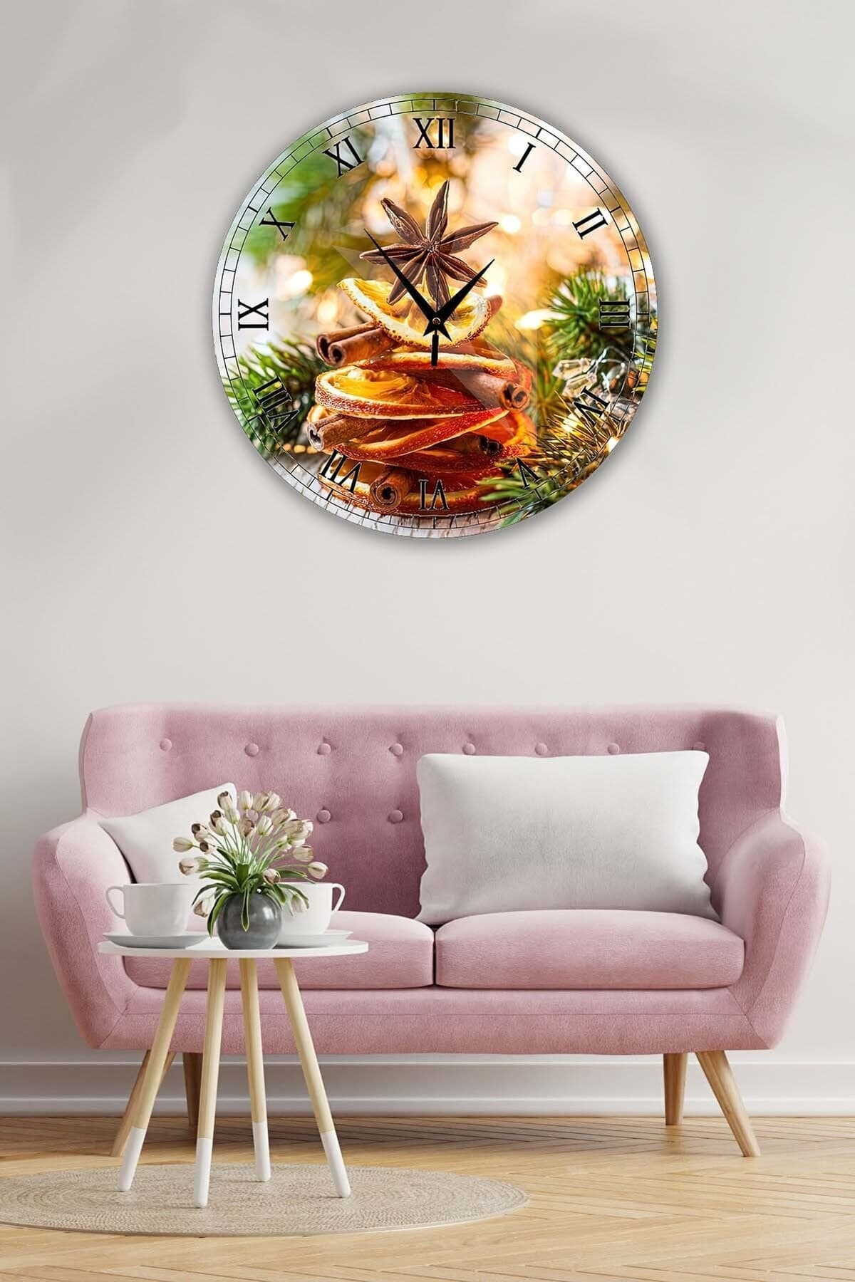 Bilge Retro Tasarımlı Duvar Saati 35x35cm