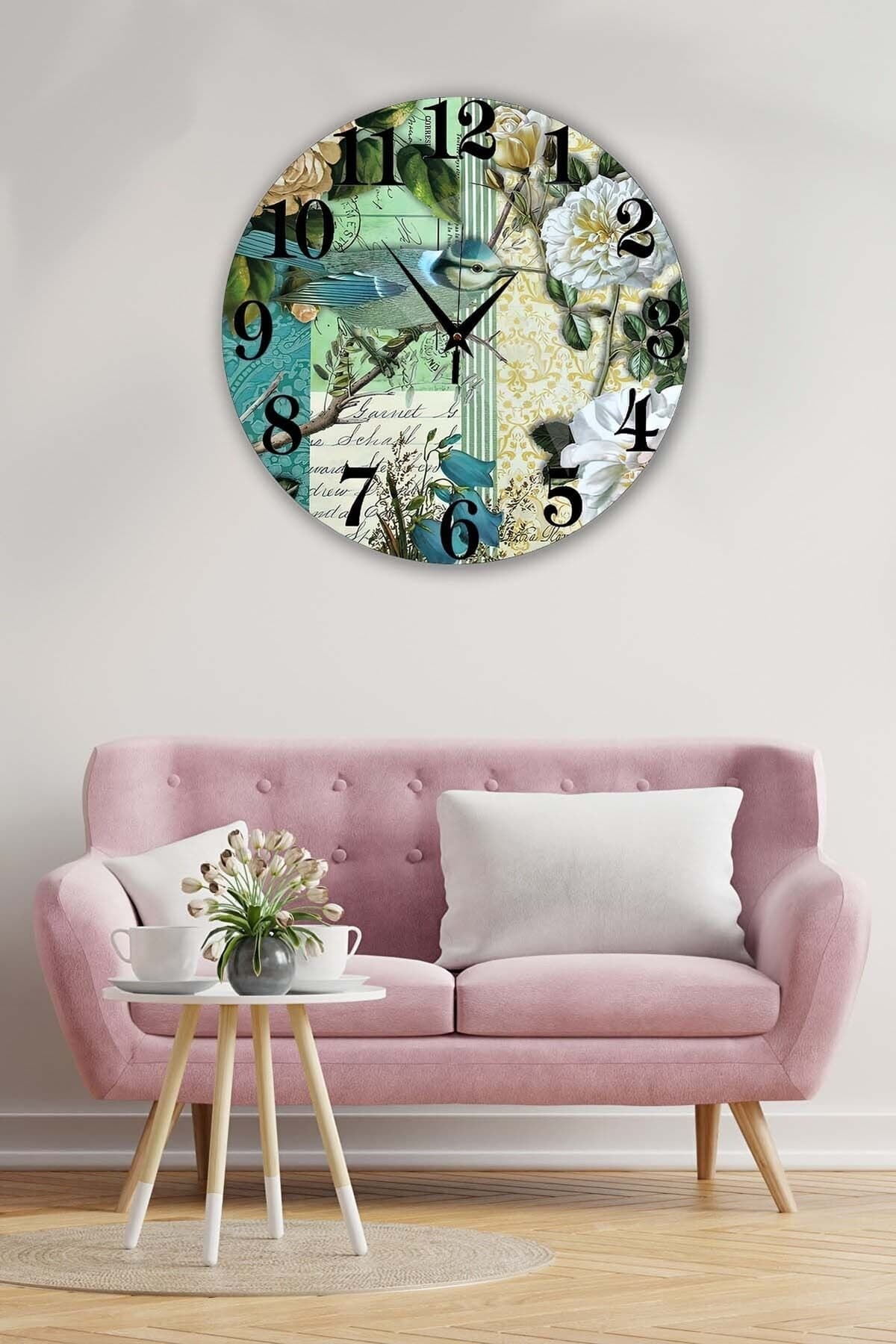 Bilge Retro Tasarımlı Duvar Saati 35x35cm