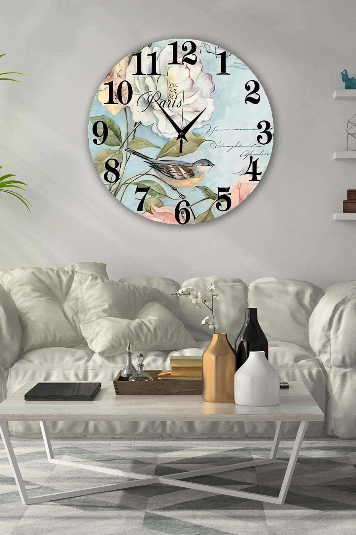 Bilge Retro Tasarımlı Duvar Saati 40x40cm
