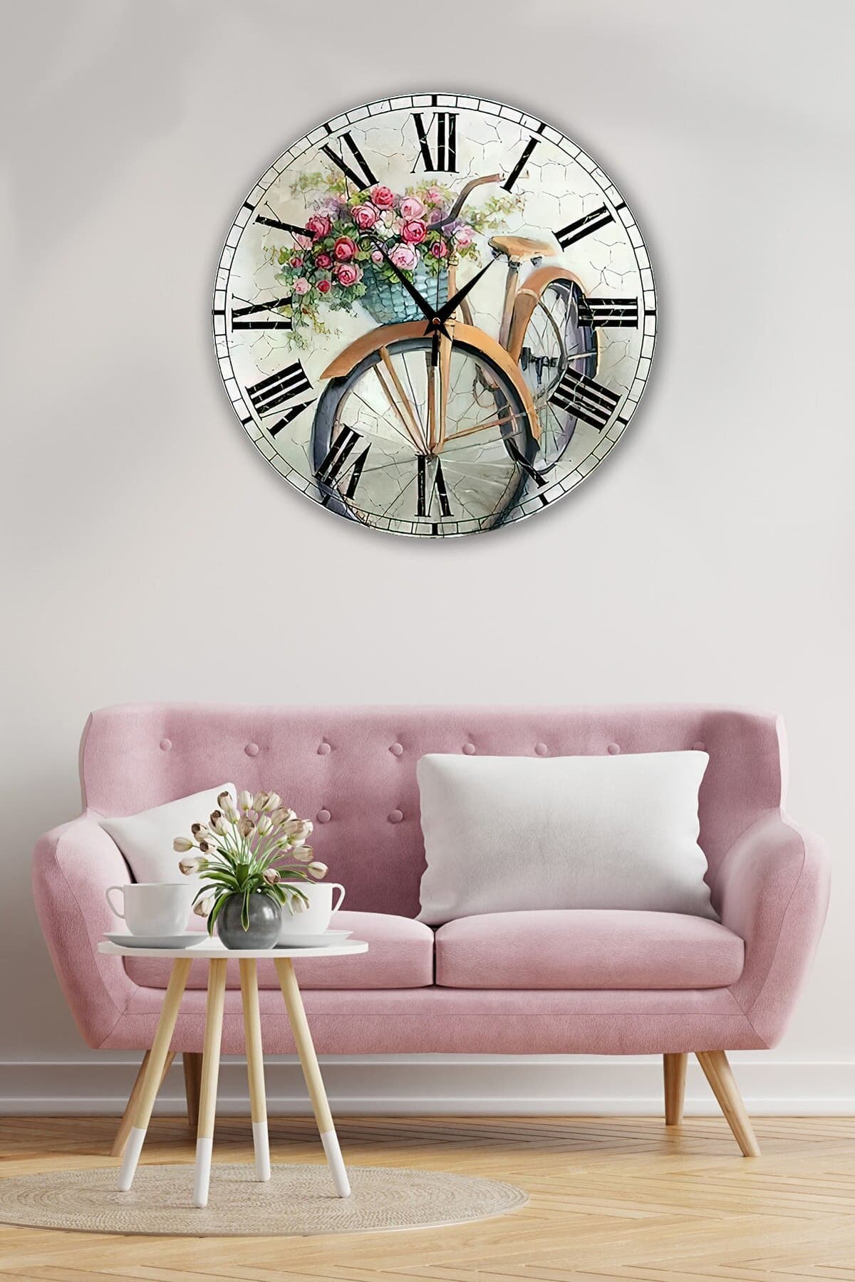 Bilge Retro Tasarımlı Duvar Saati 35x35cm
