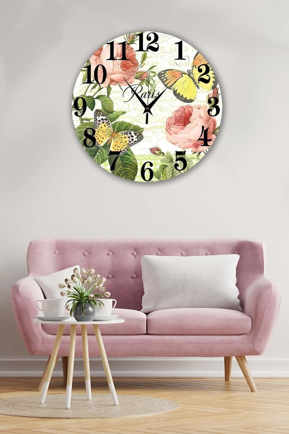 Bilge Retro Tasarımlı Duvar Saati 35x35cm