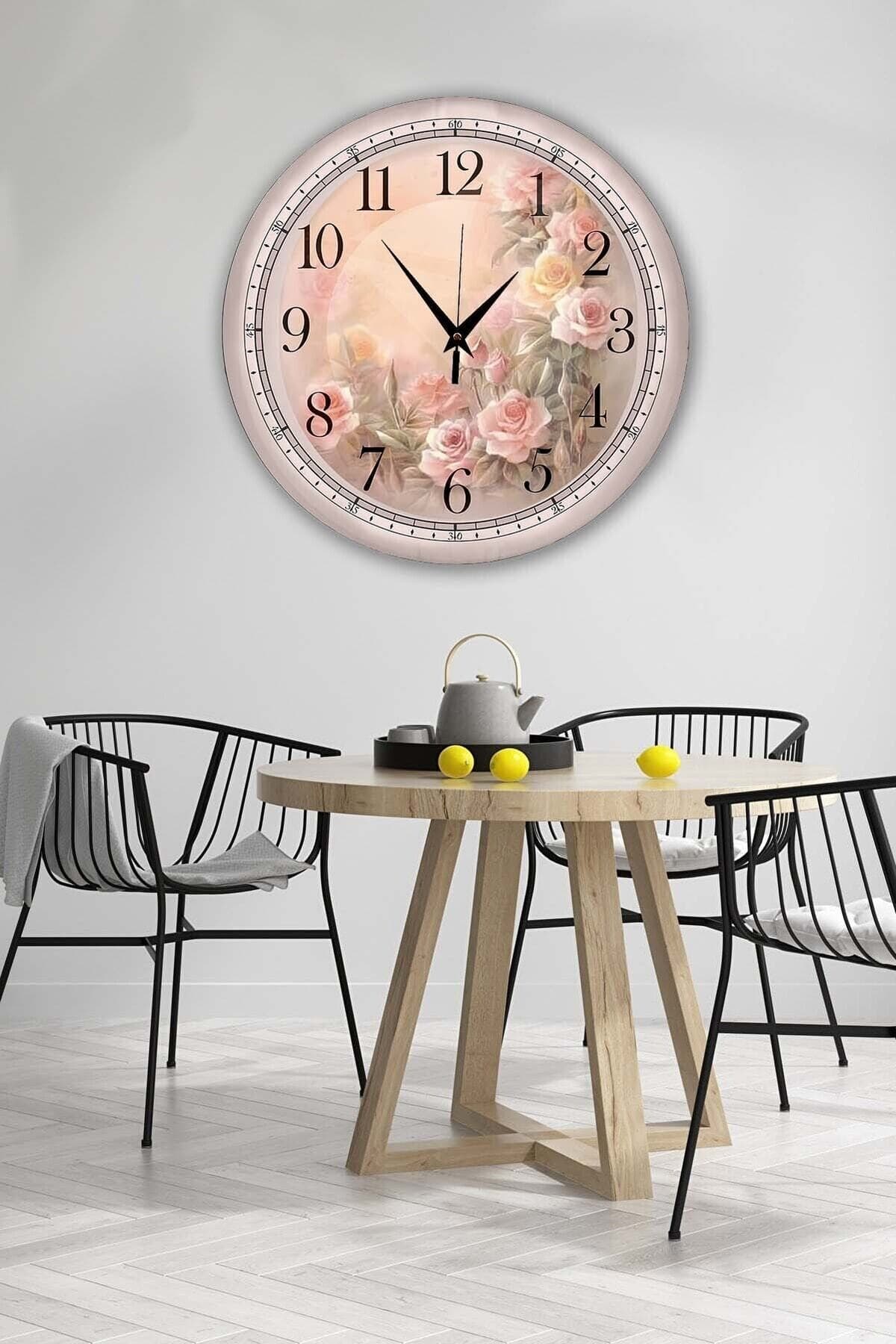 Bilge Retro Tasarımlı Duvar Saati 35x35cm
