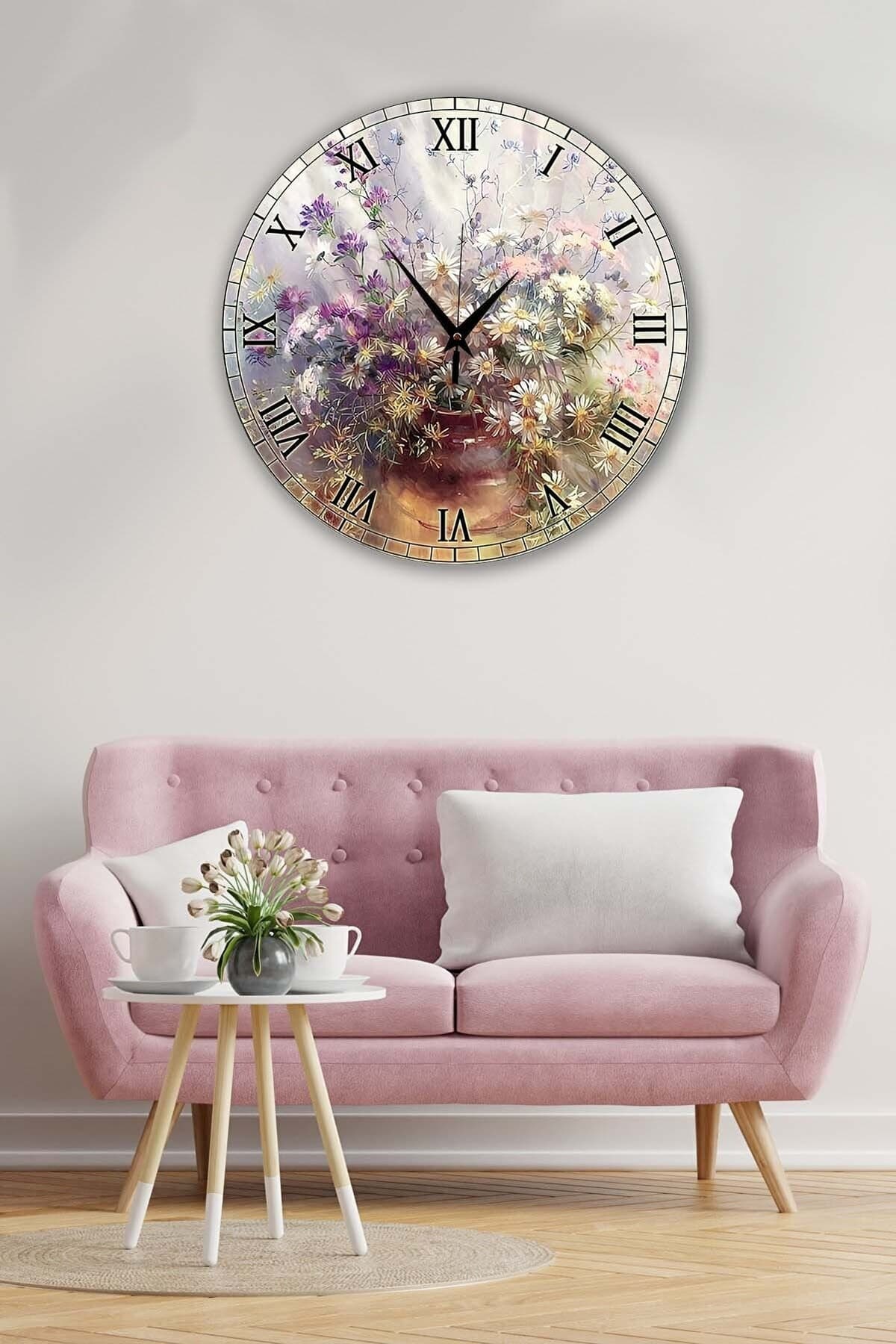 Bilge Retro Tasarımlı Duvar Saati 35x35cm