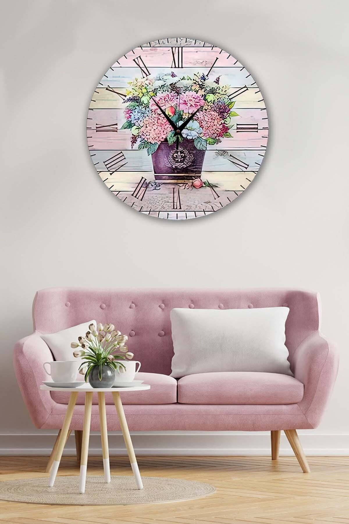 Bilge Retro Tasarımlı Duvar Saati 35x35cm