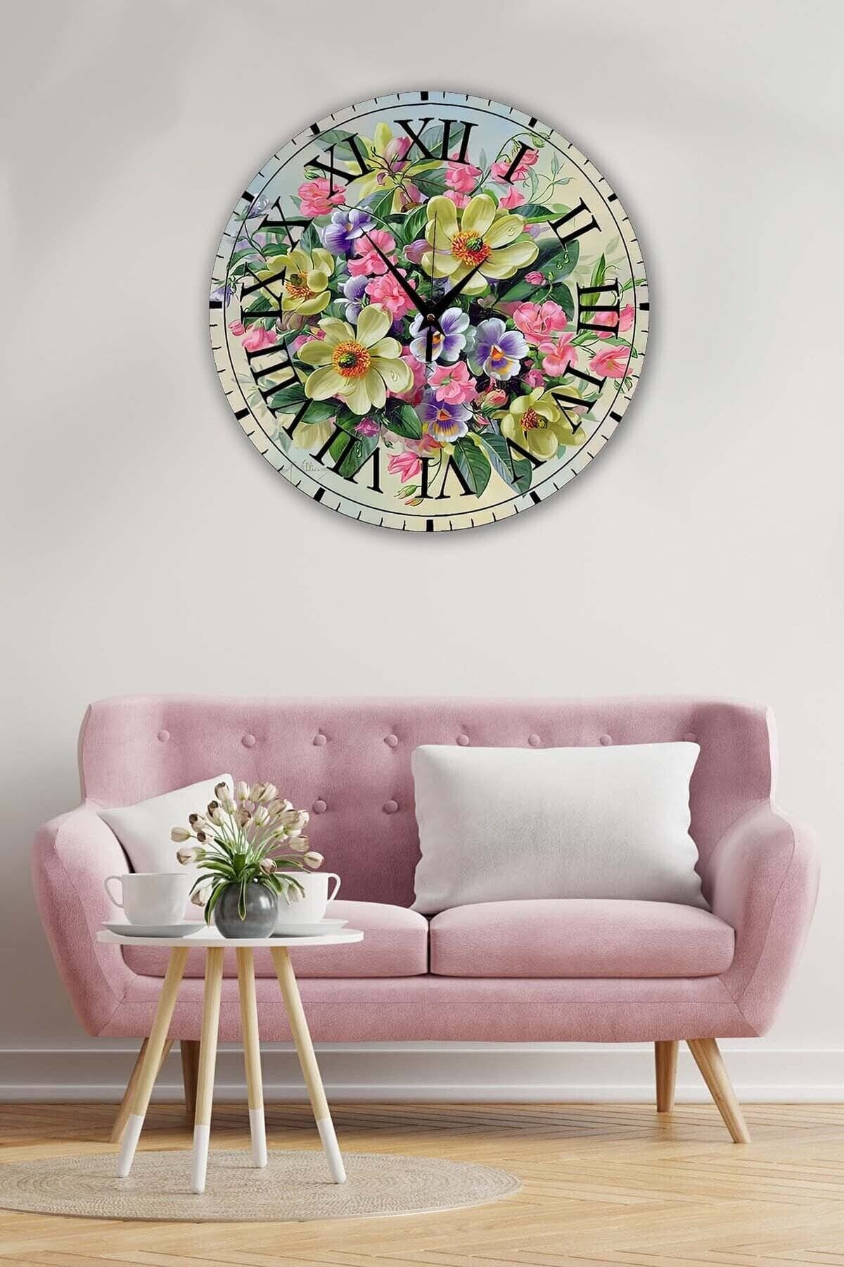 Bilge Retro Tasarımlı Duvar Saati 35x35cm - Detay