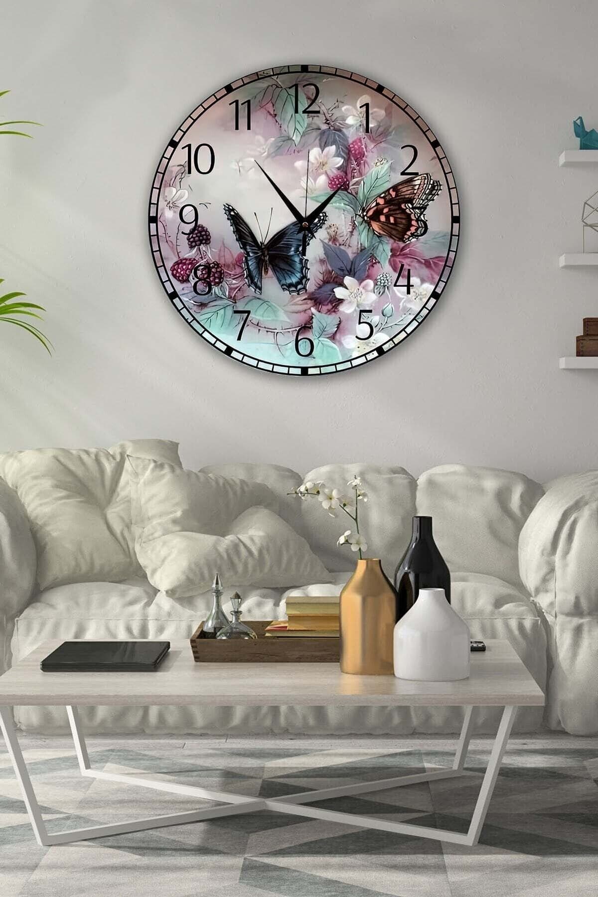 Bilge Retro Tasarımlı Duvar Saati 35x35cm - Detay
