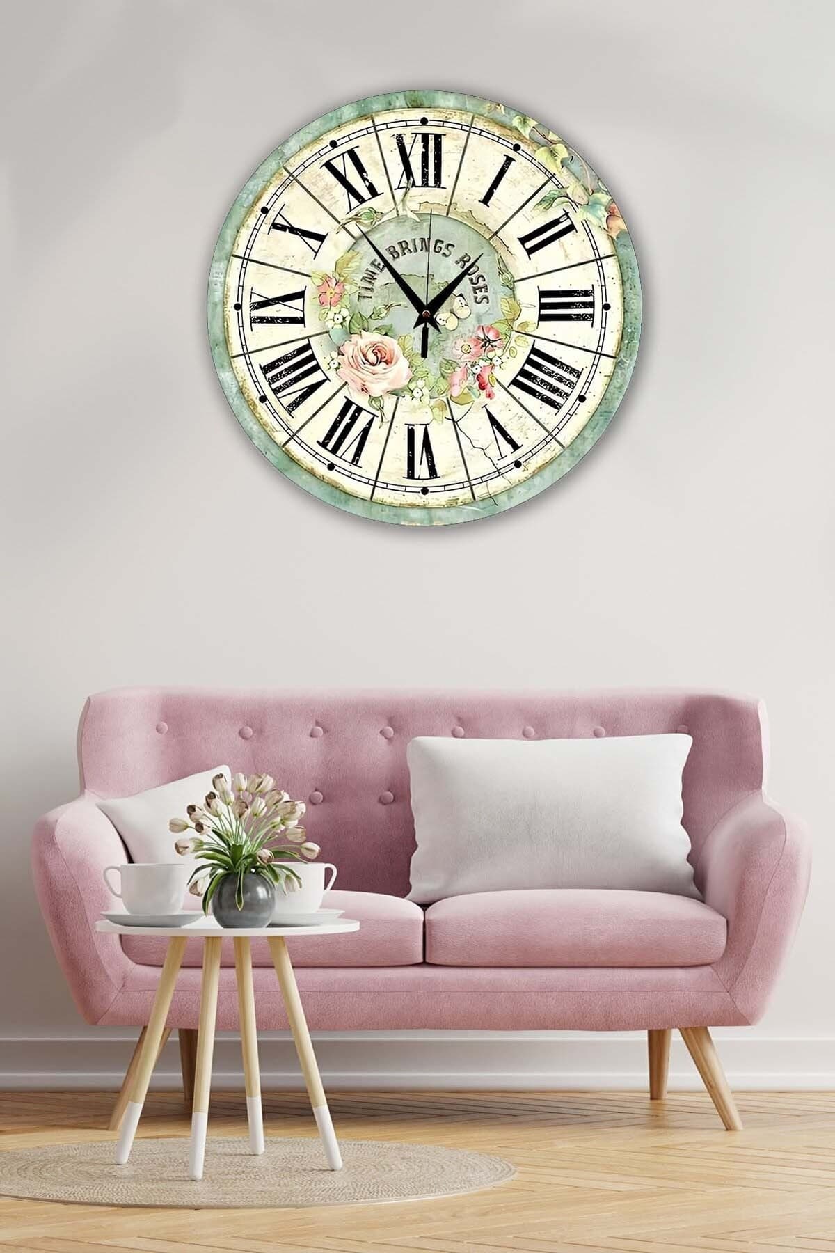 Bilge Retro Tasarımlı Duvar Saati 35 X 35 Cm