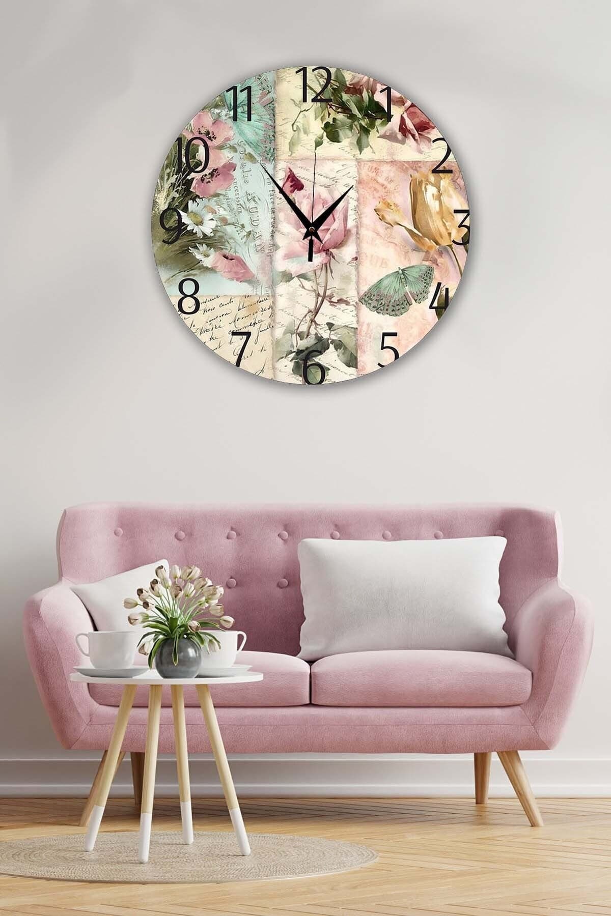 Bilge Retro Tasarımlı Duvar Saati 35 X 35 Cm