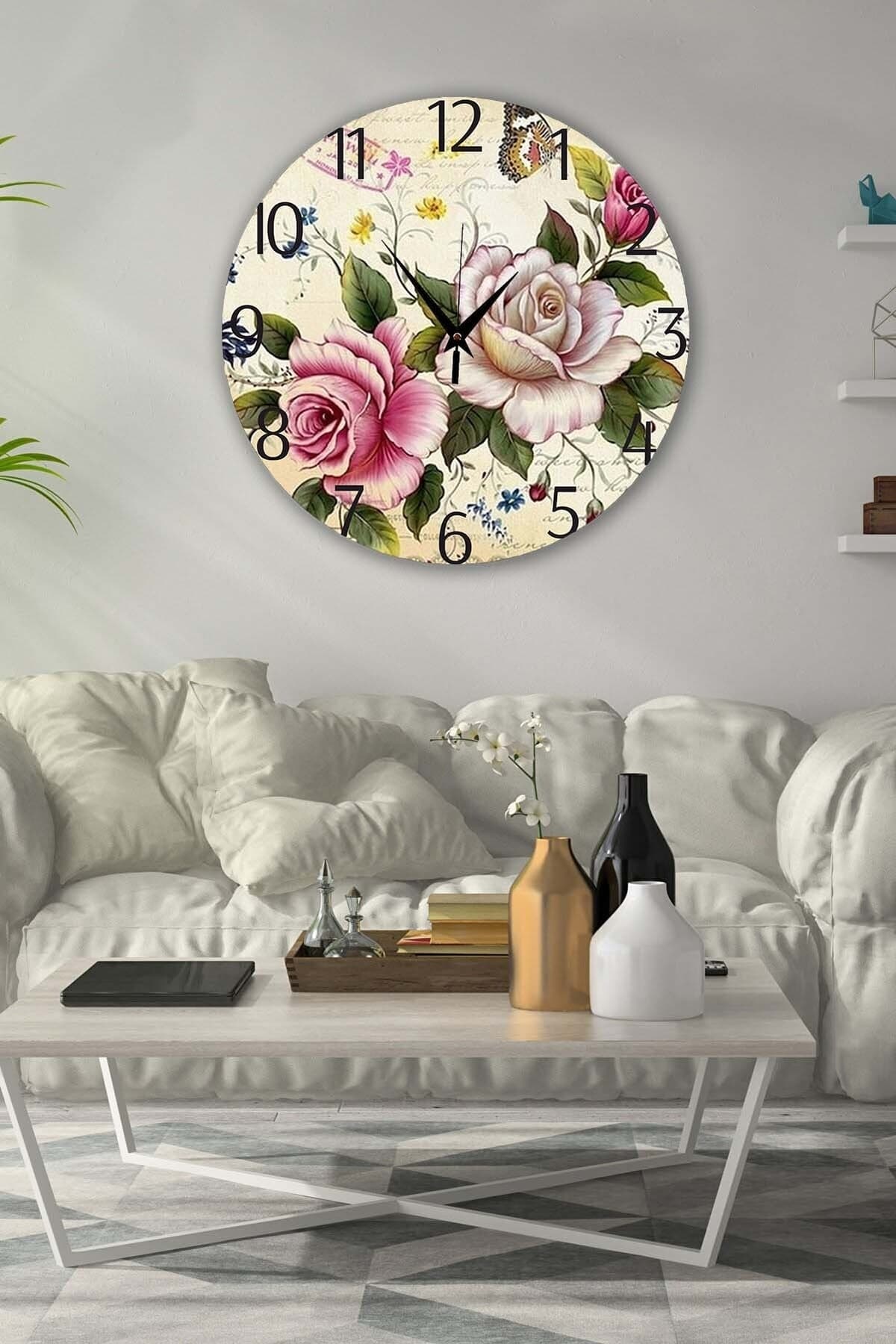 Bilge Retro Tasarımlı Duvar Saati 35 X 35 Cm - Detay