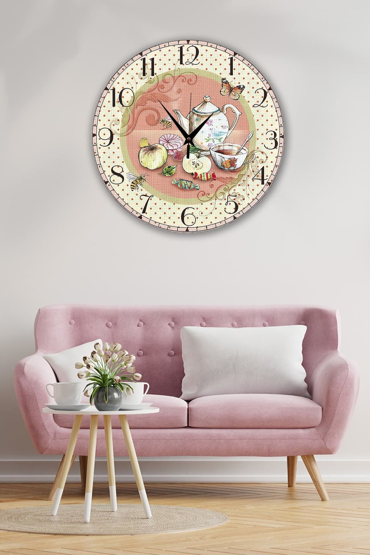 Bilge Retro Tasarımlı Duvar Saati 35 X 35 Cm