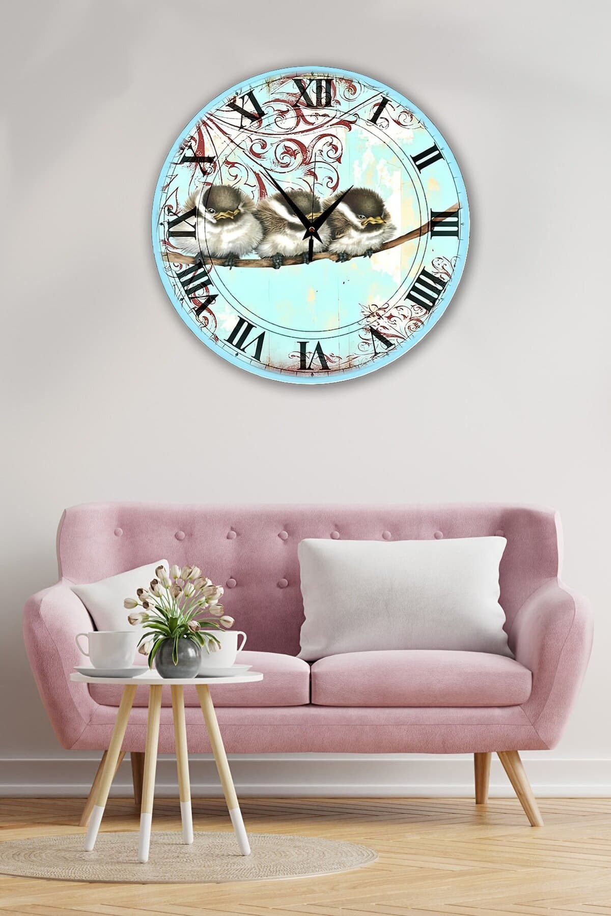 Retro Tasarımlı Duvar Saati 35x35 Cm