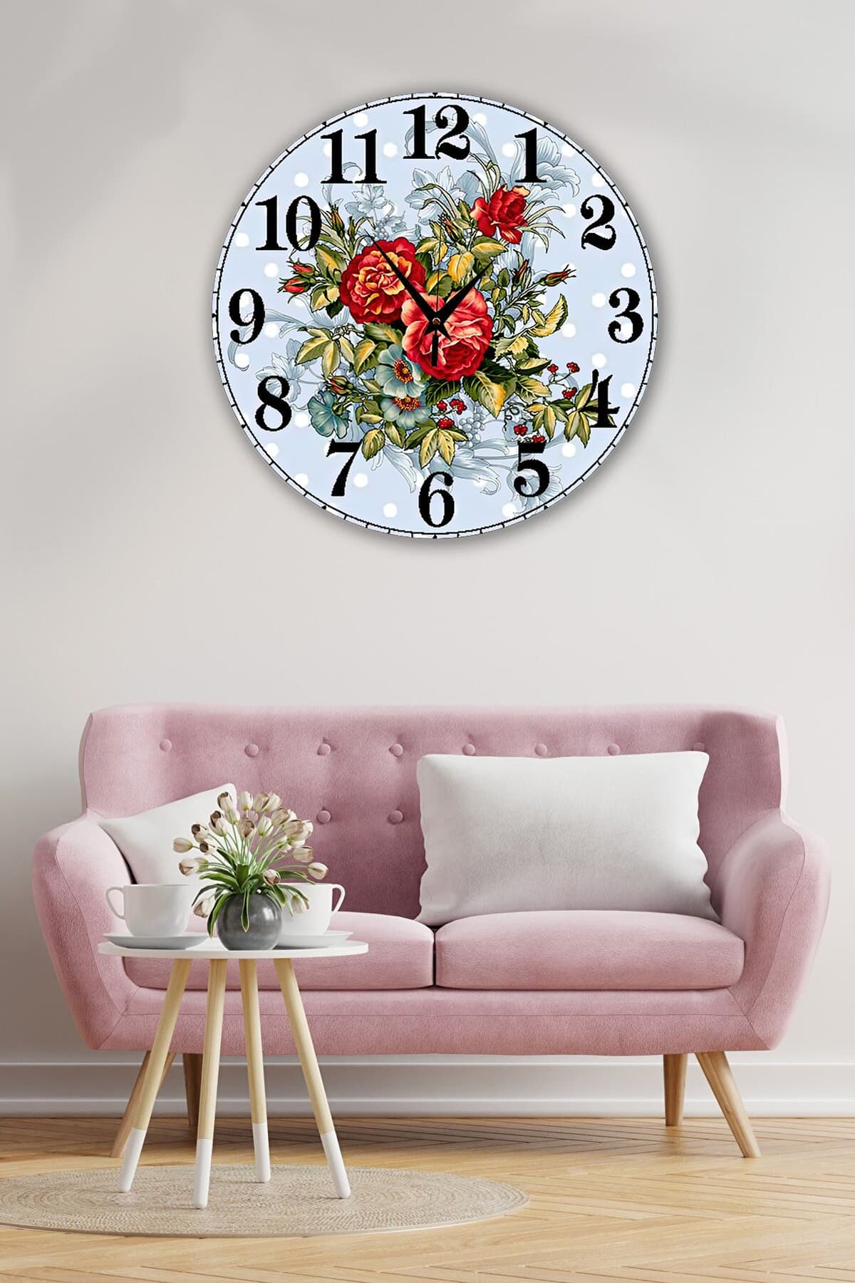 Retro Tasarımlı Duvar Saati 35x35 Cm