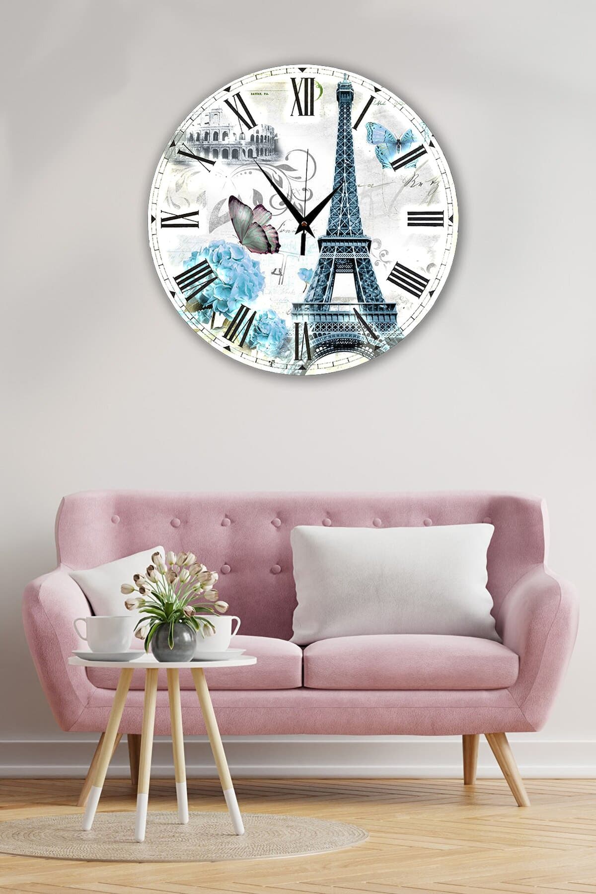 Bilge Retro Tasarımlı Duvar Saati 35 X 35 Cm