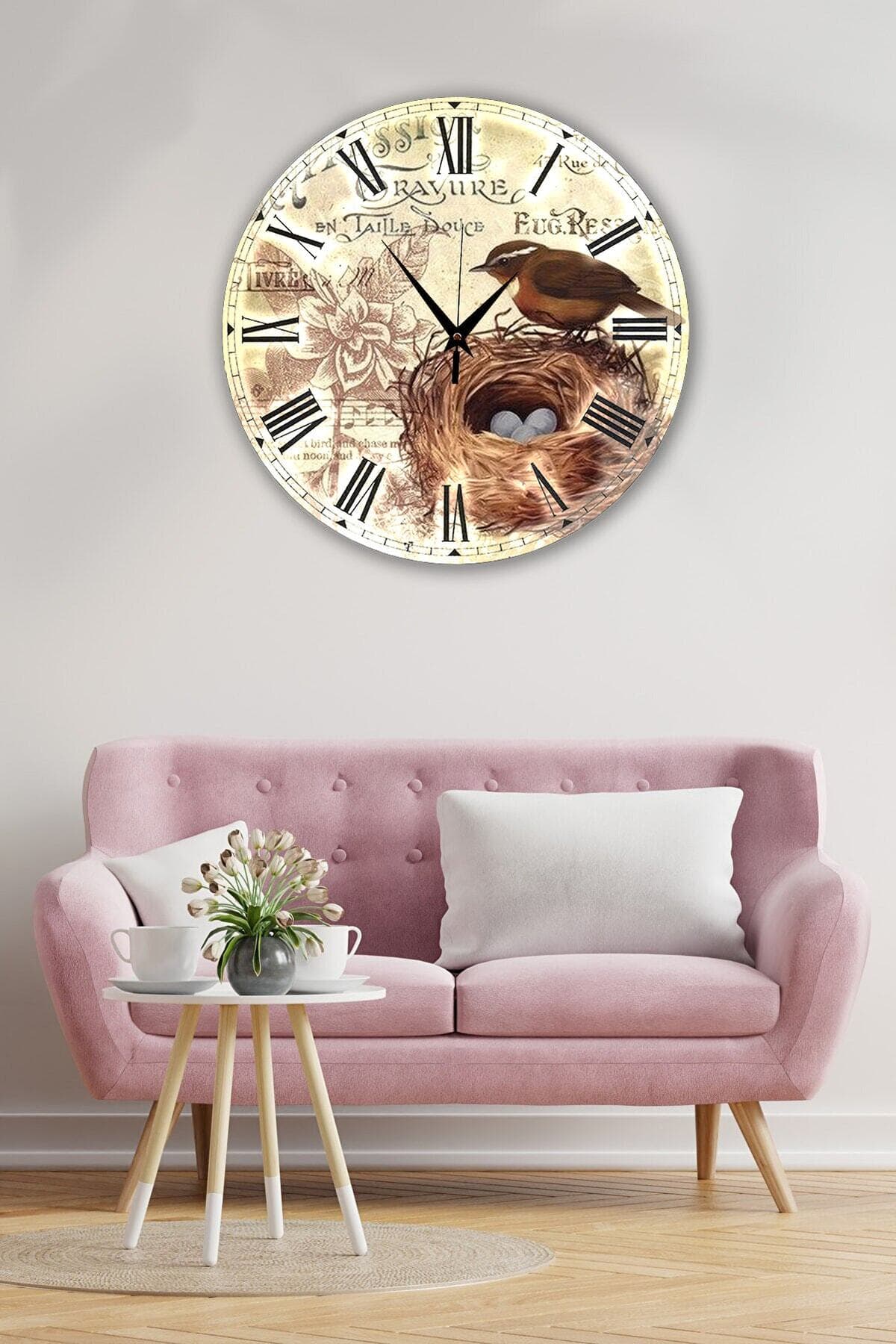 Bilge Retro Tasarımlı Duvar Saati 35 X 35 Cm