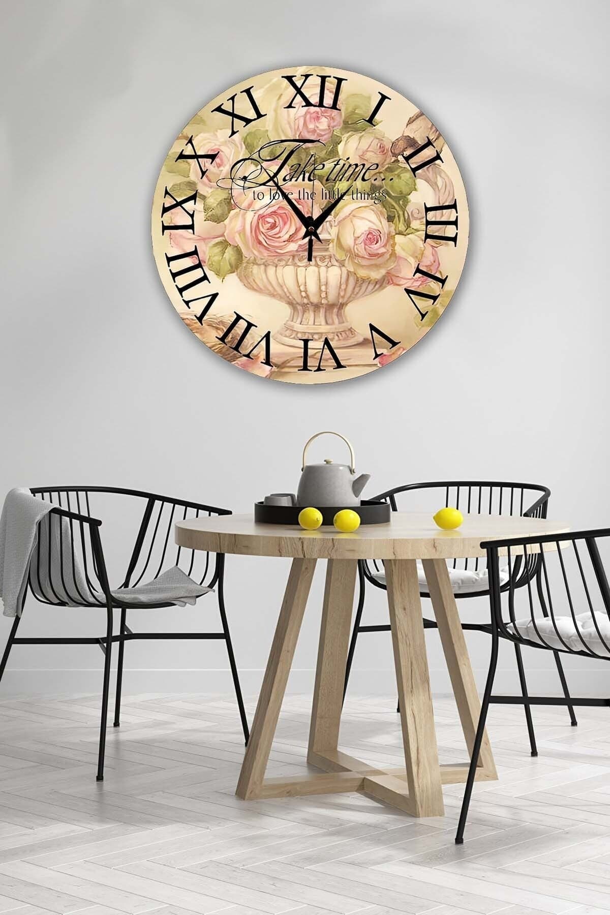 Bilge Retro Tasarımlı Duvar Saati 35 X 35 Cm