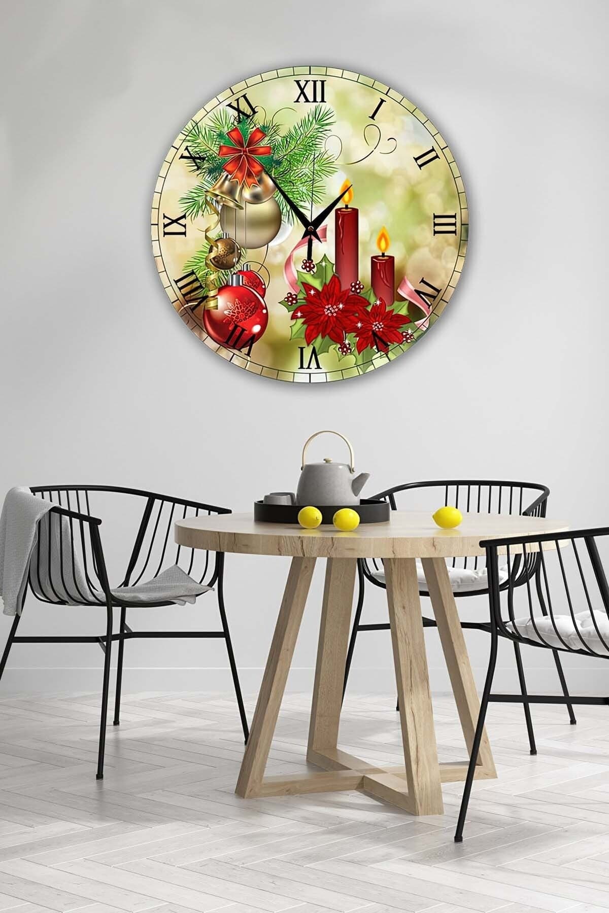 Bilge Retro Tasarımlı Duvar Saati 35 X 35 Cm