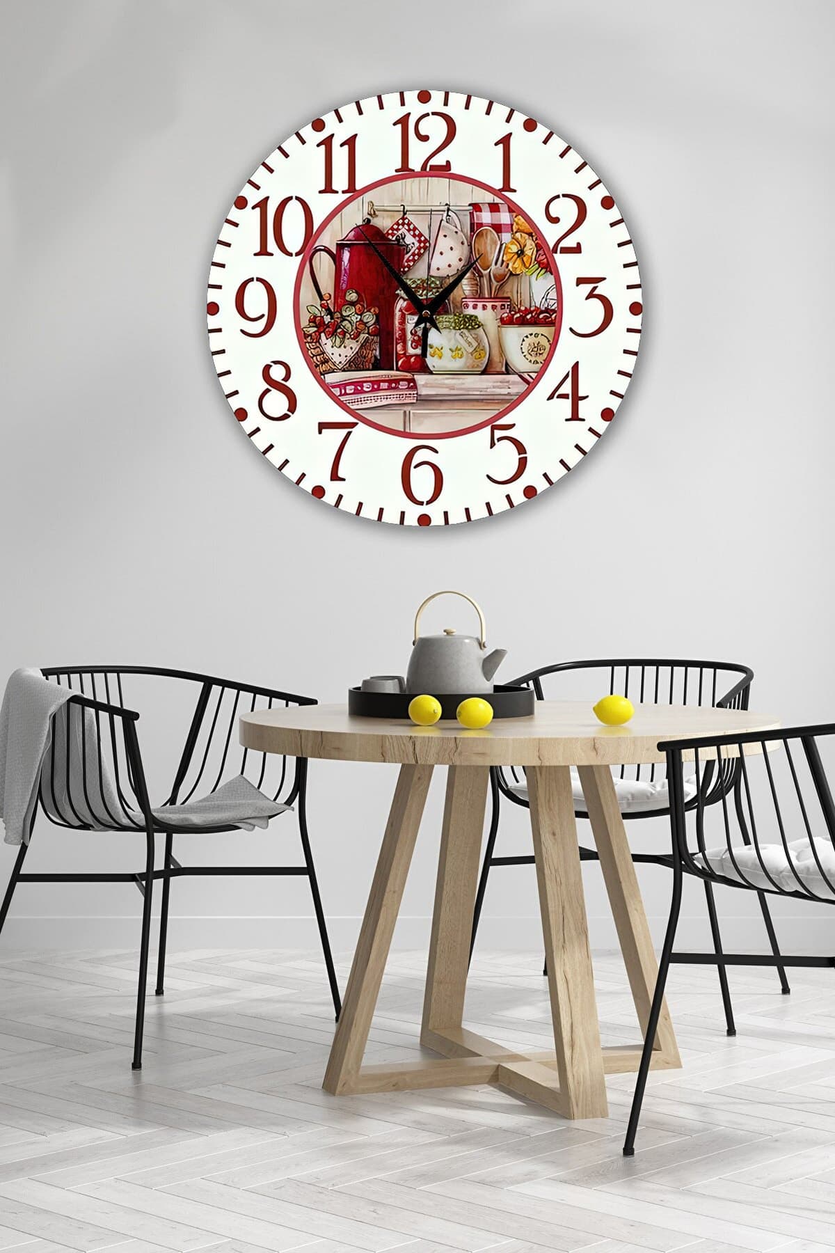 Bilge Retro Tasarımlı Duvar Saati 35 X 35 Cm