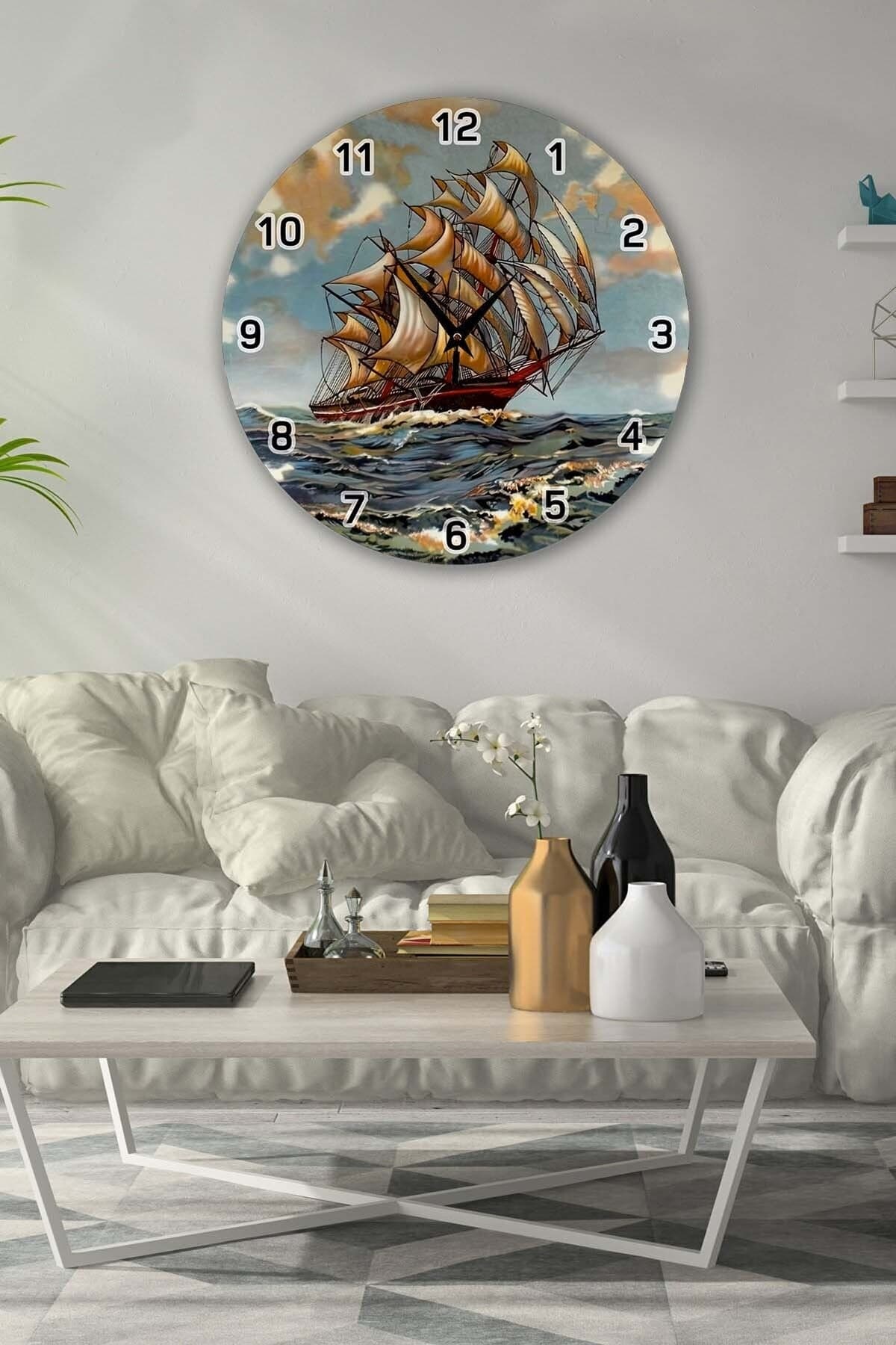 Bilge Retro Tasarımlı Duvar Saati 35 X 35 Cm