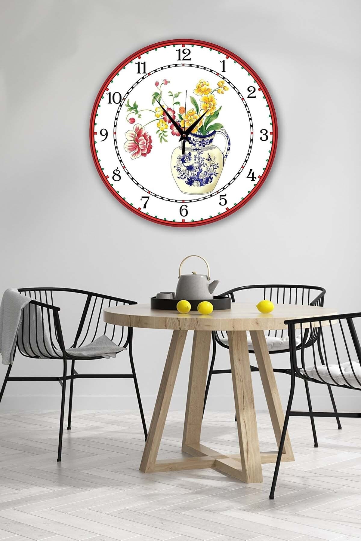 Retro Tasarımlı Duvar Saati 35x35 Cm