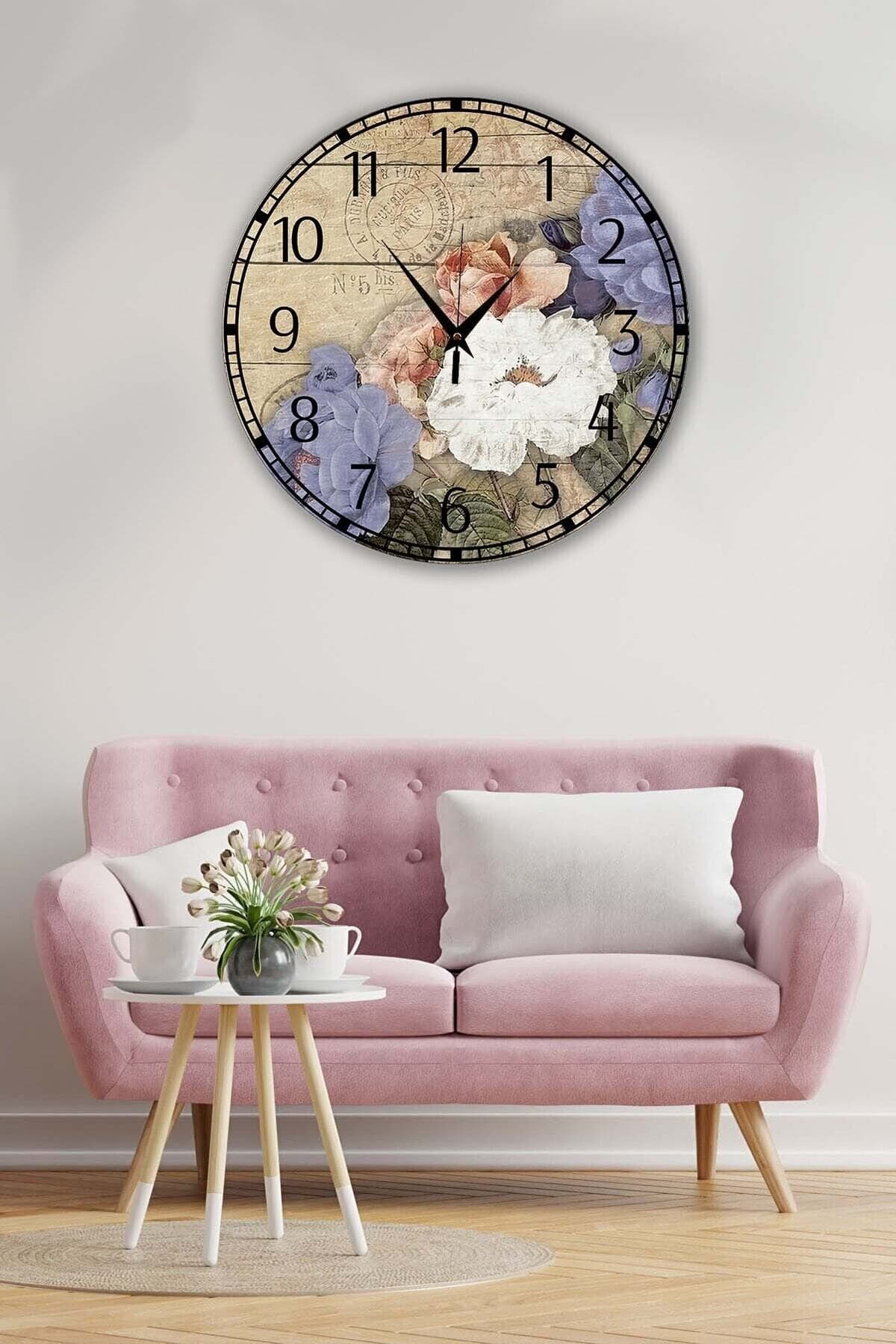 Retro Tasarımlı Duvar Saati 35x35 Cm