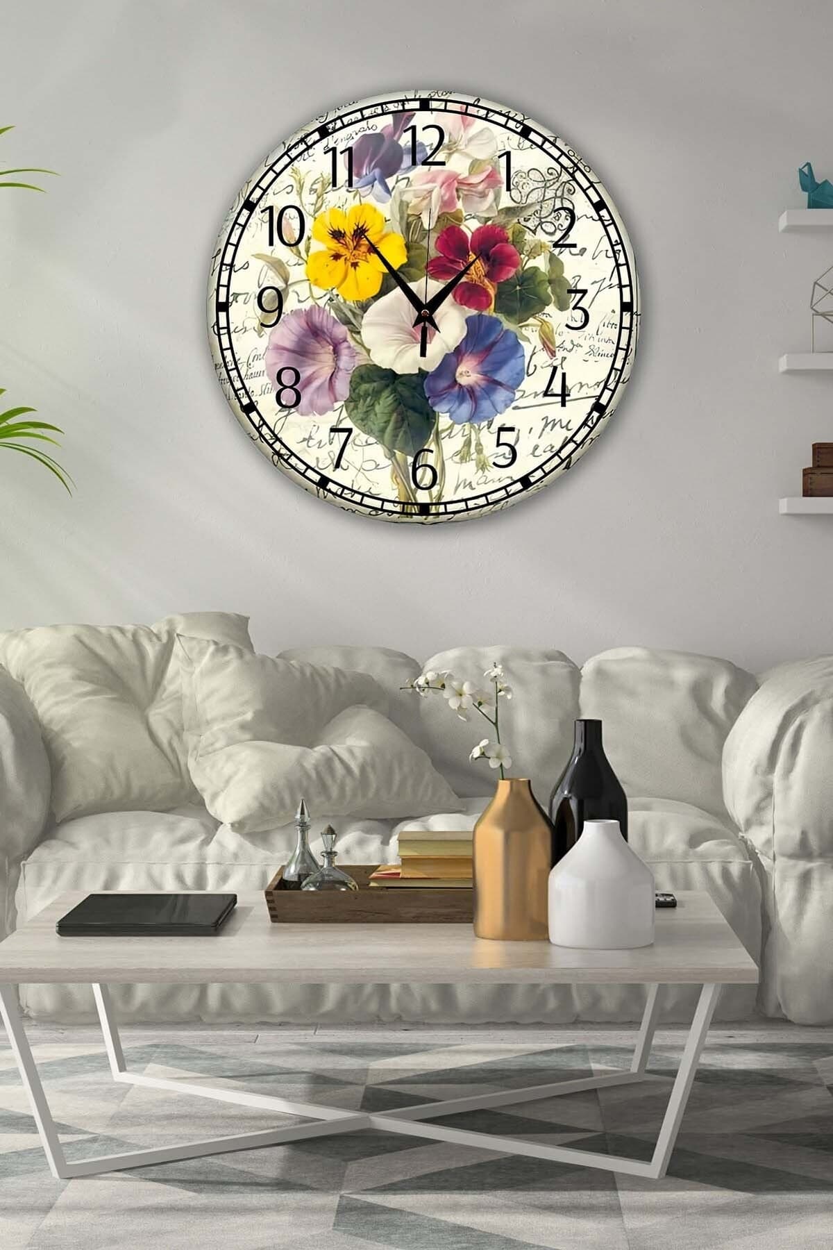 Retro Tasarımlı Duvar Saati 35x35 Cm