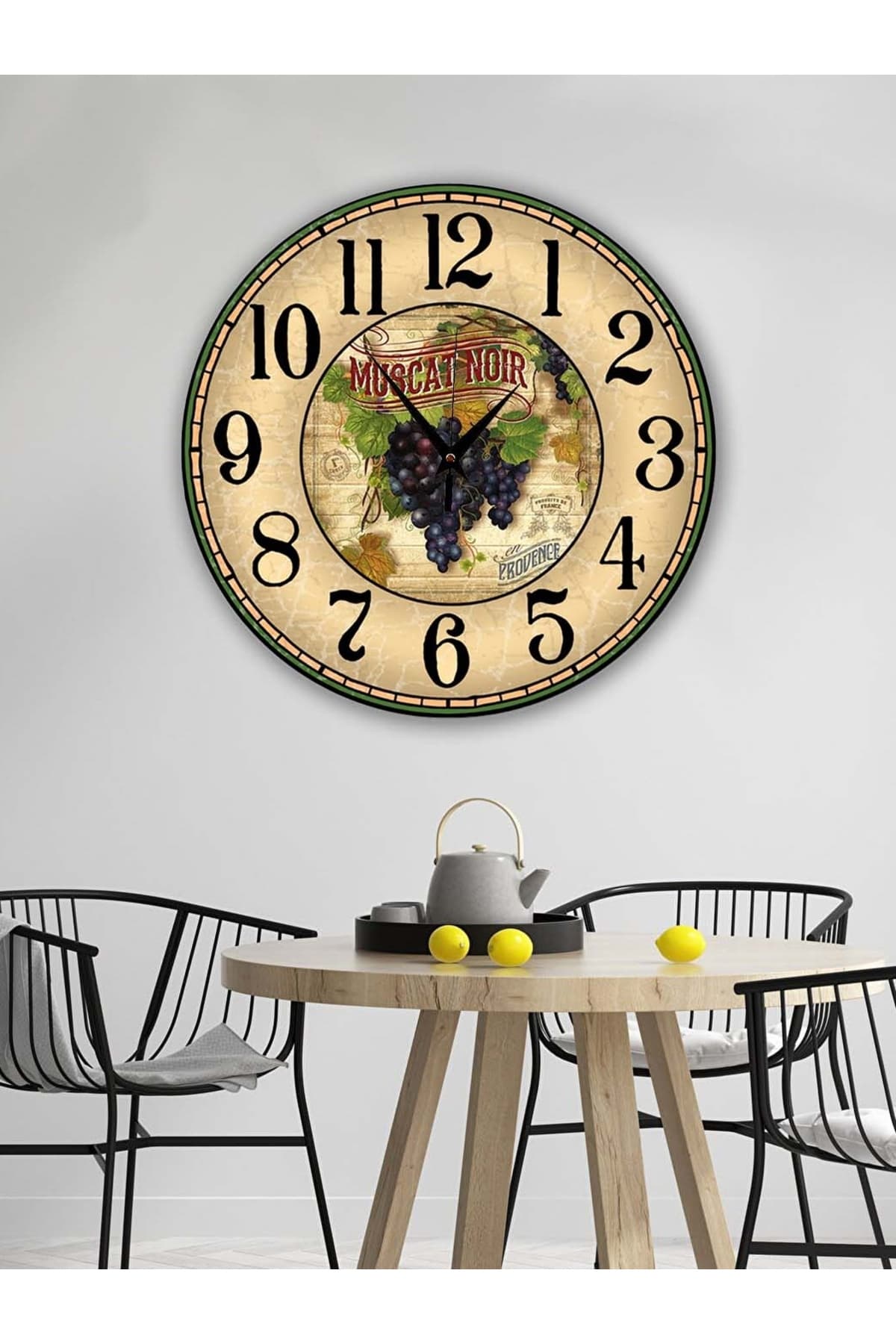 BİLGE LAZER Retro Tasarımlı Duvar Saati 35x35 Cm