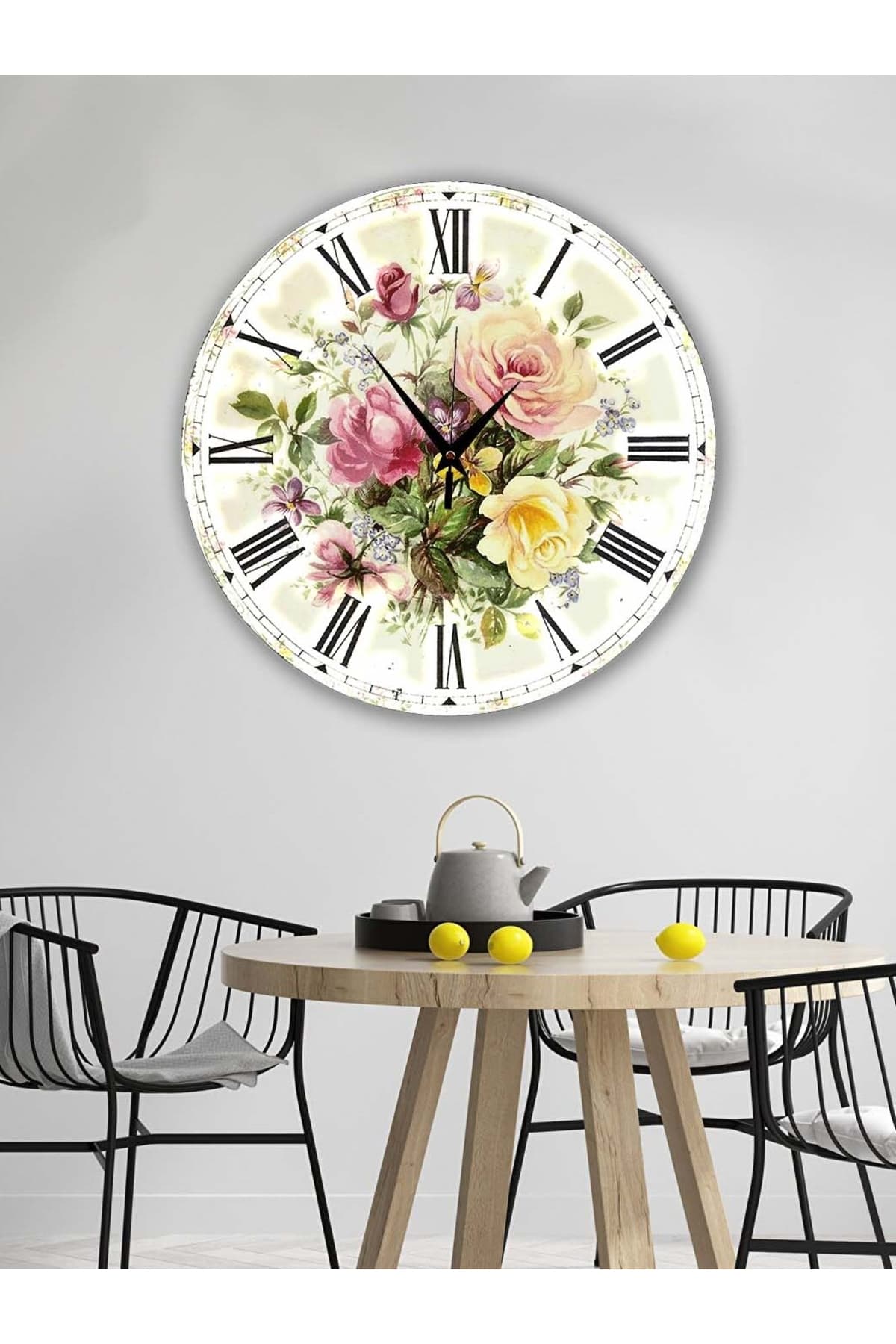 BİLGE LAZER Retro Tasarımlı Duvar Saati 35x35 Cm