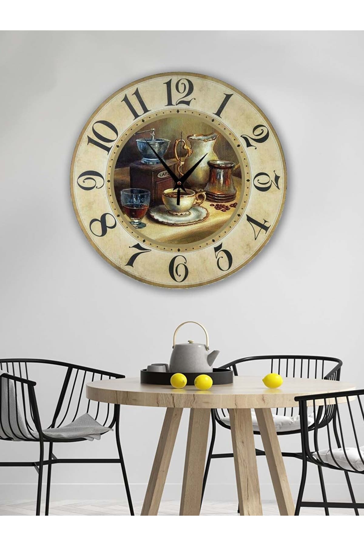 Retro Tasarımlı Duvar Saati 35x35 Cm