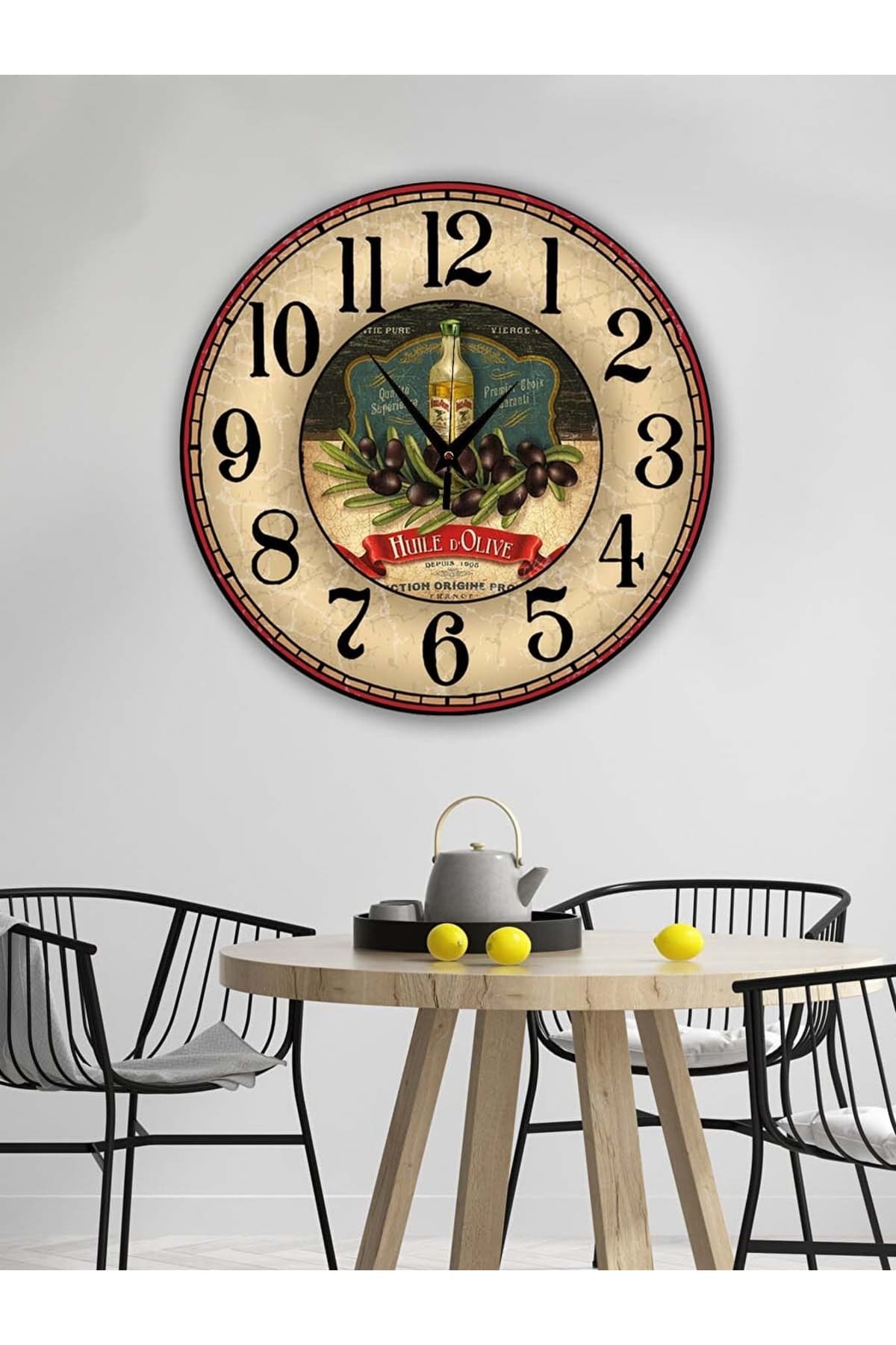 BİLGE LAZER Retro Tasarımlı Duvar Saati 35x35 Cm