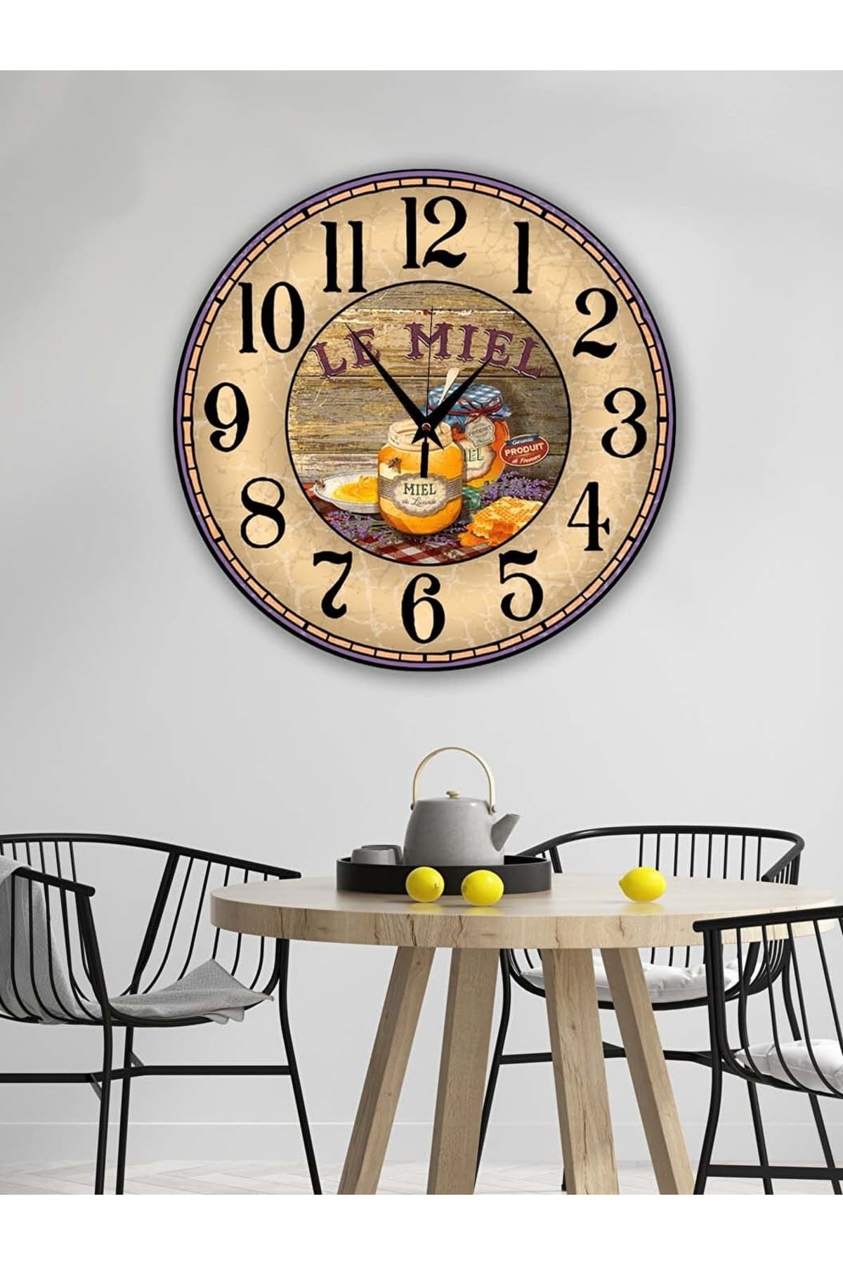 Retro Tasarımlı Duvar Saati 35x35 Cm