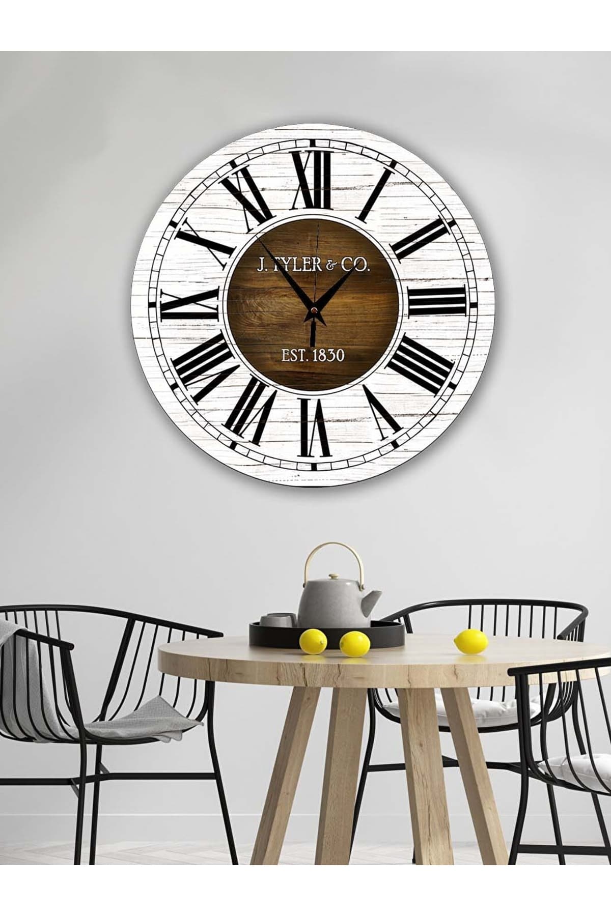 BİLGE LAZER Retro Tasarımlı Duvar Saati 35x35 Cm