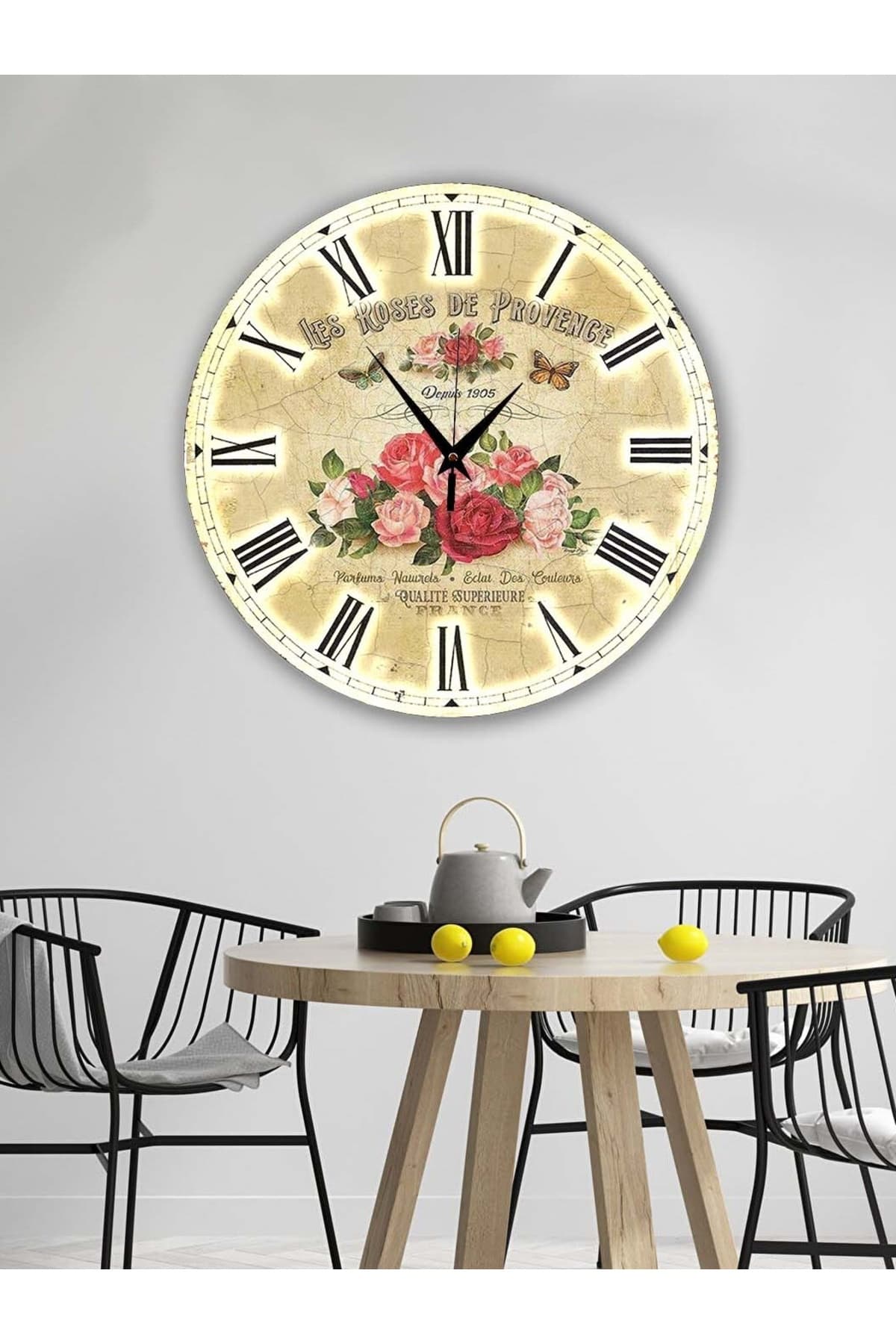 BİLGE LAZER Retro Tasarımlı Duvar Saati 35x35 Cm