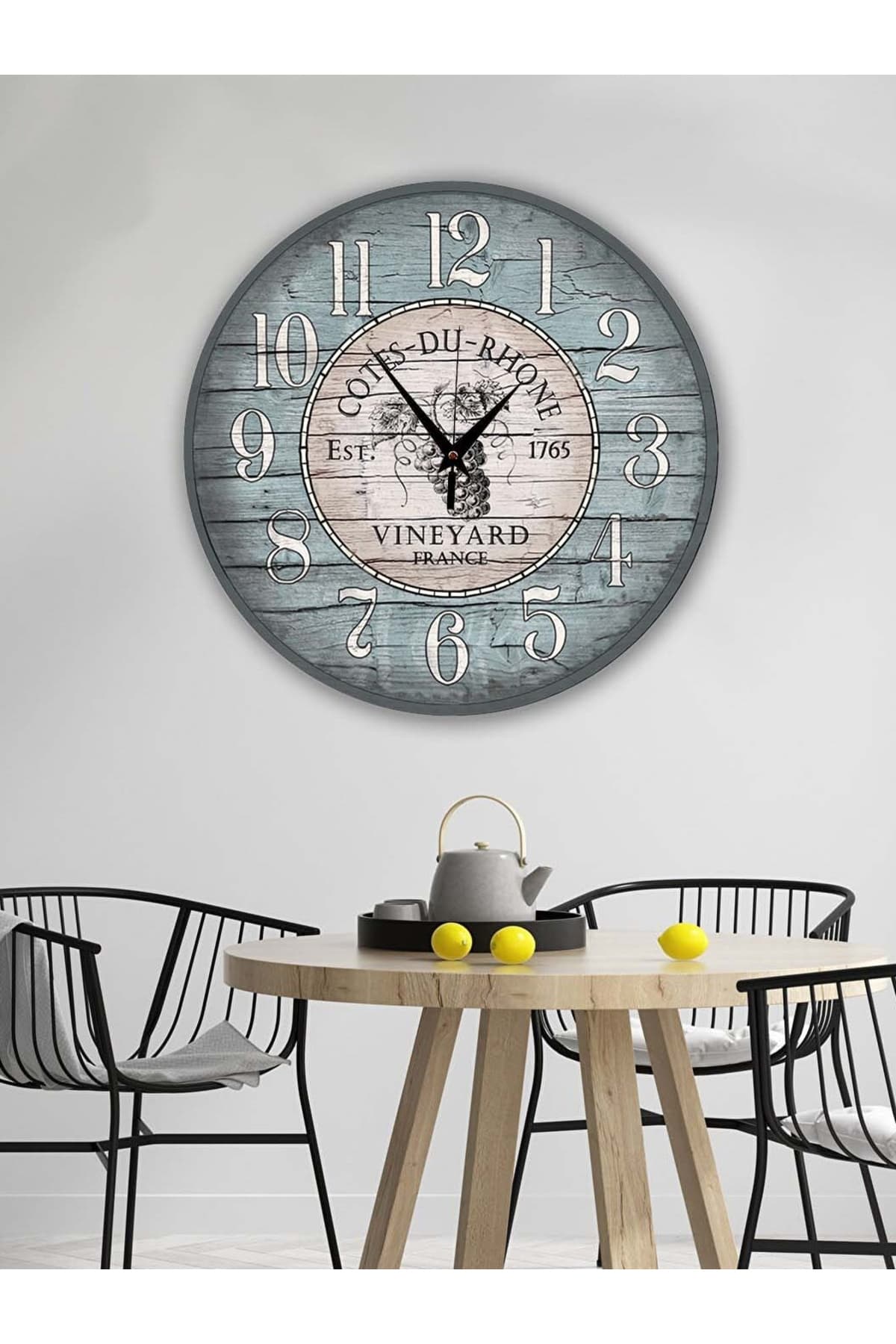 BİLGE LAZER Retro Tasarımlı Duvar Saati 35x35 Cm