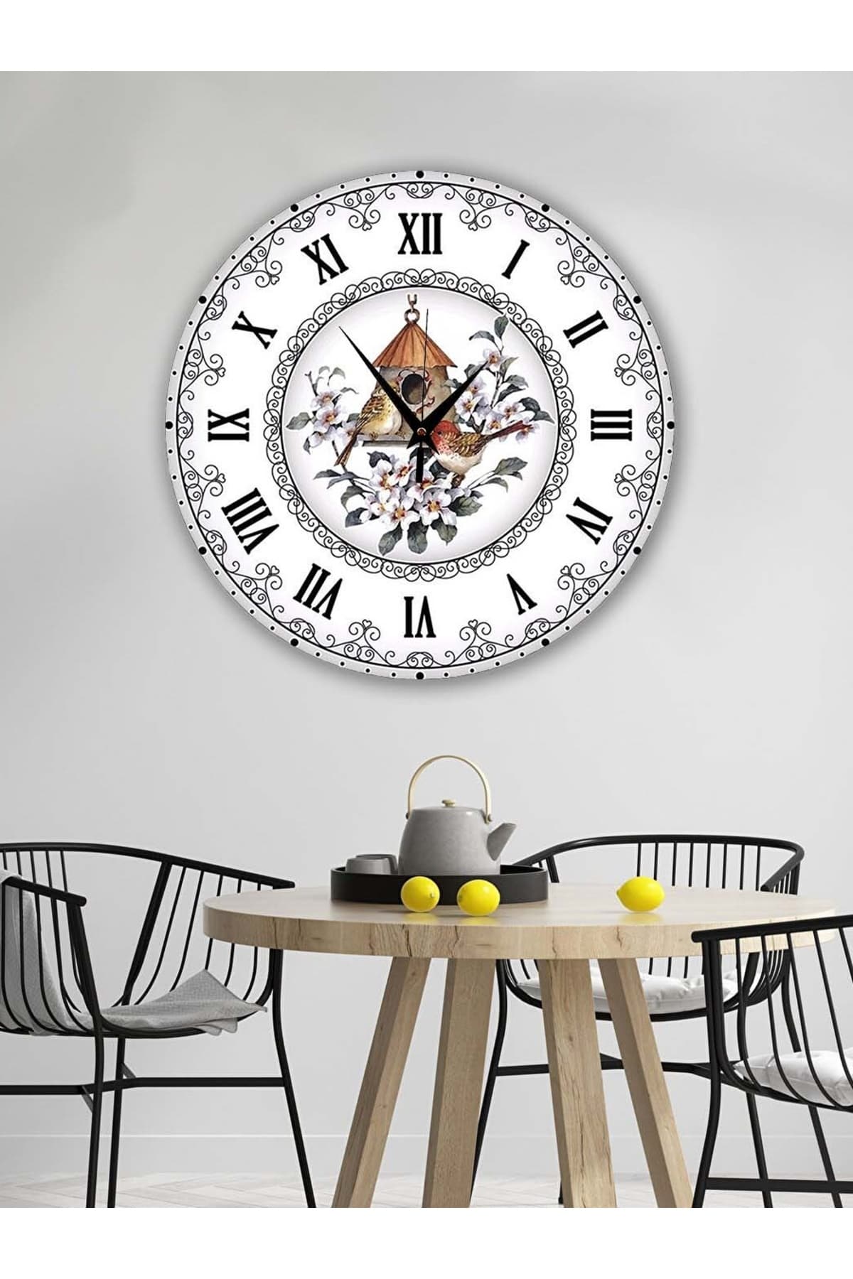 BİLGE LAZER Retro Tasarımlı Duvar Saati 35x35 Cm