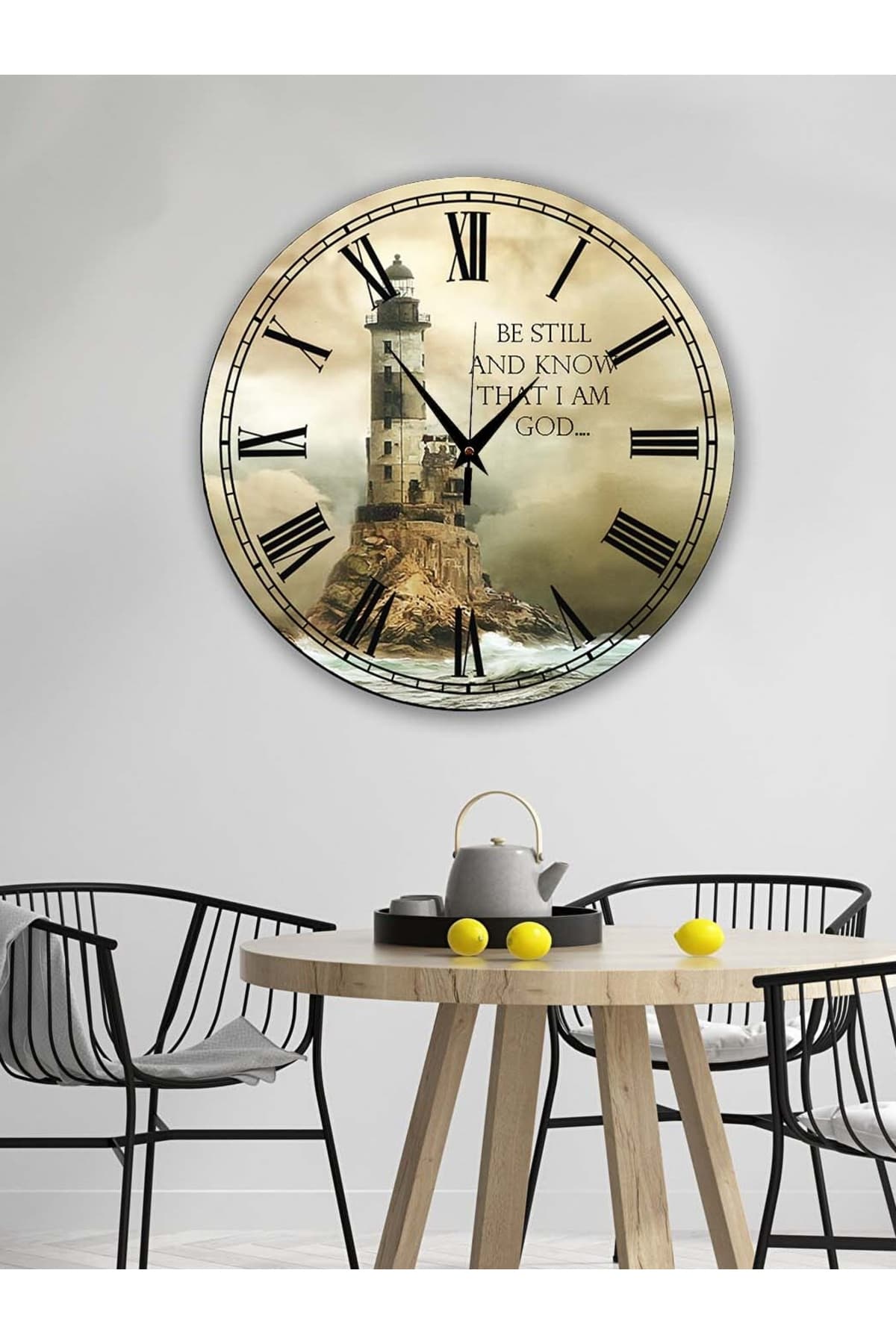 BİLGE LAZER Retro Tasarımlı Duvar Saati 35x35 Cm