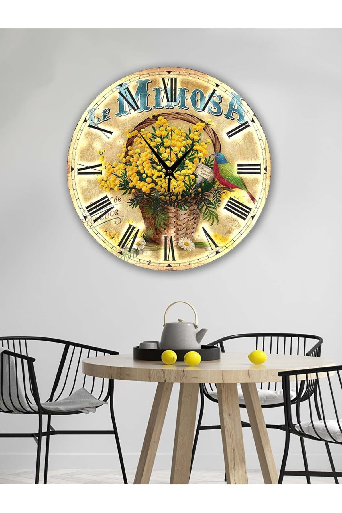 Retro Tasarımlı Duvar Saati 35x35 Cm