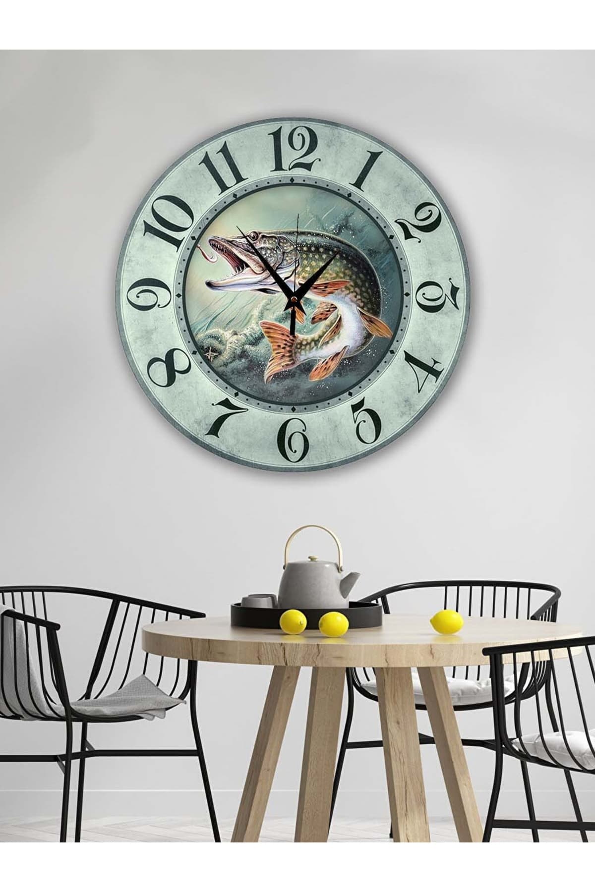 BİLGE LAZER Retro Tasarımlı Duvar Saati 35x35 Cm