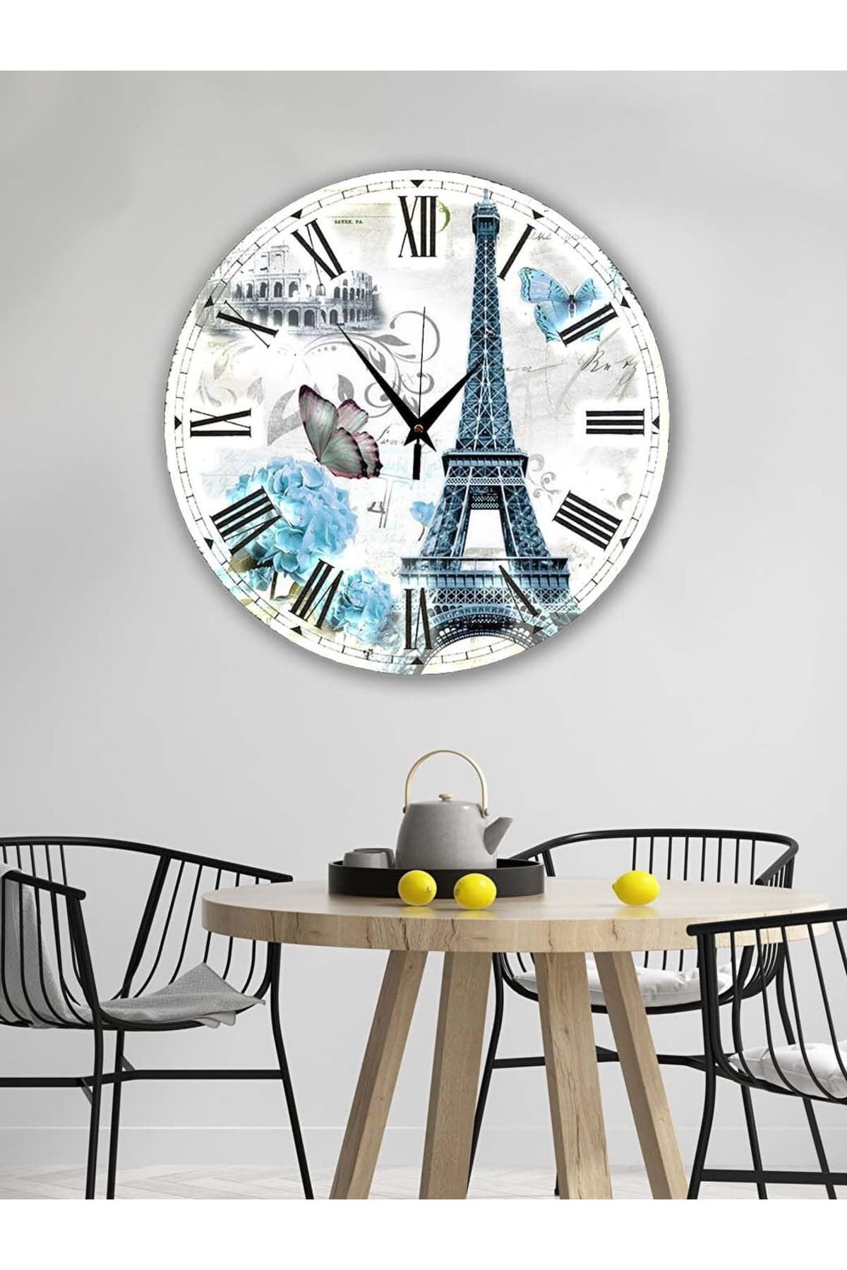 BİLGE LAZER Retro Tasarımlı Duvar Saati 35x35 Cm